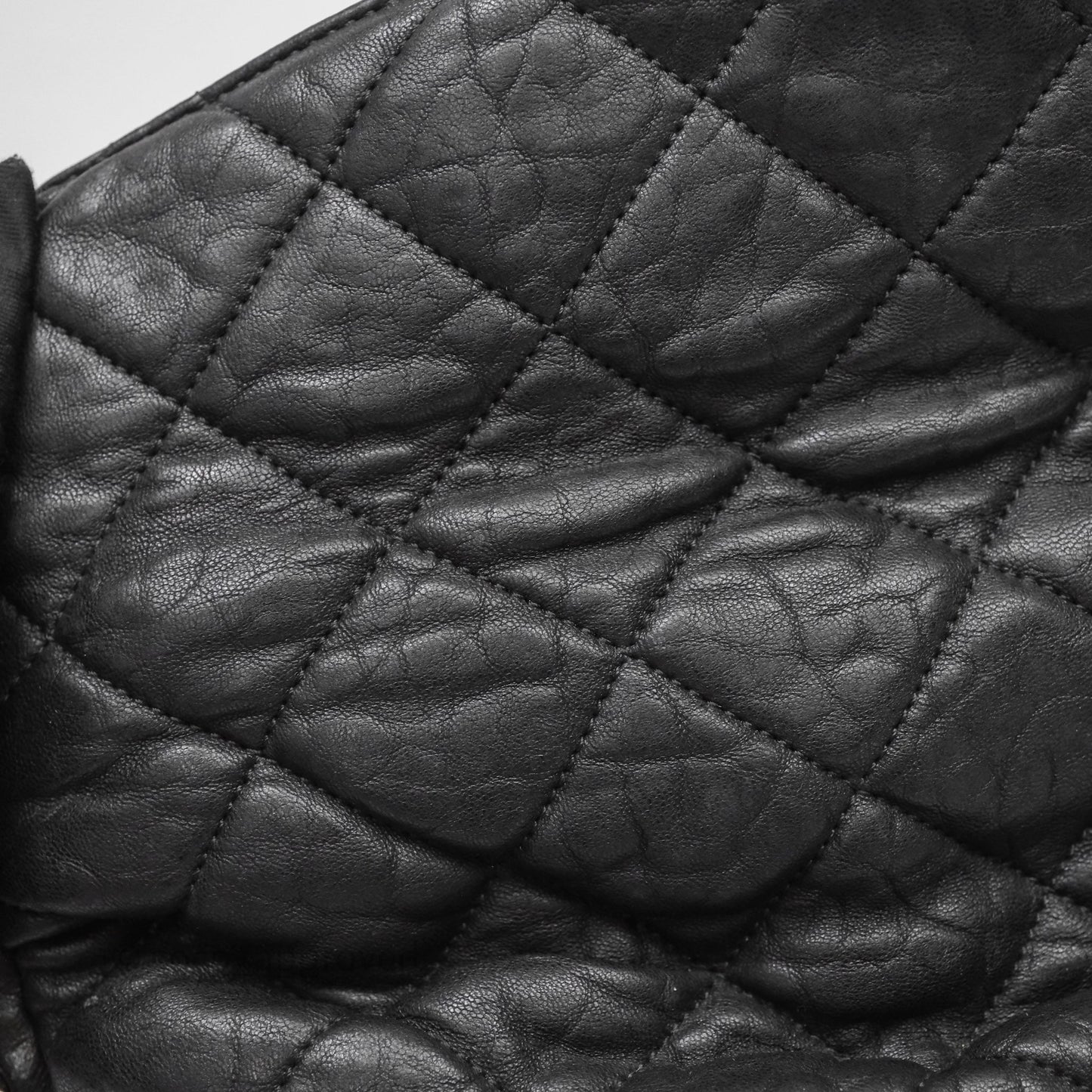 Chanel Chain Around Calfskin Hobo Black Silver Hardware