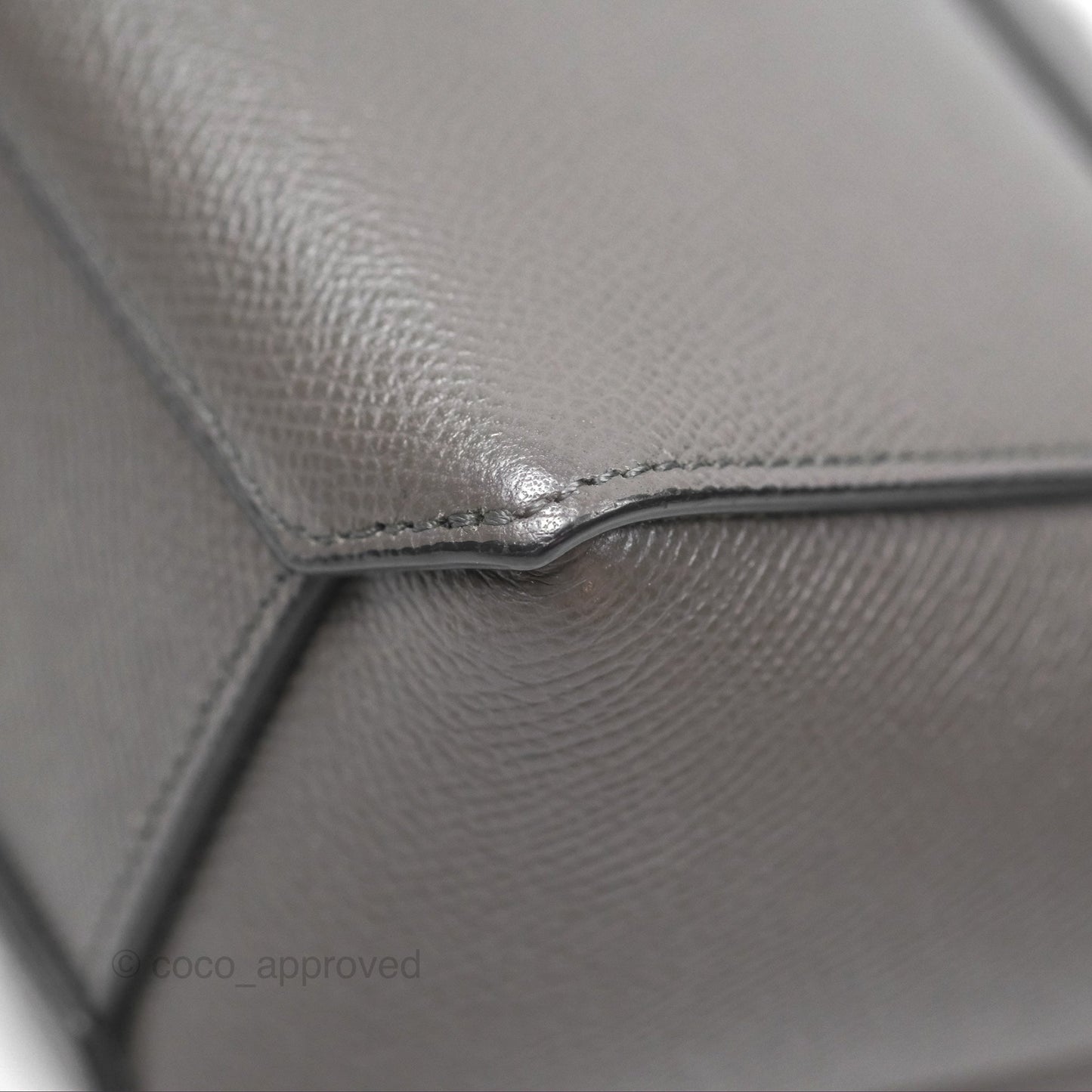 Celine Pico Belt Bag Grey Grained Calfskin Gold Hardware