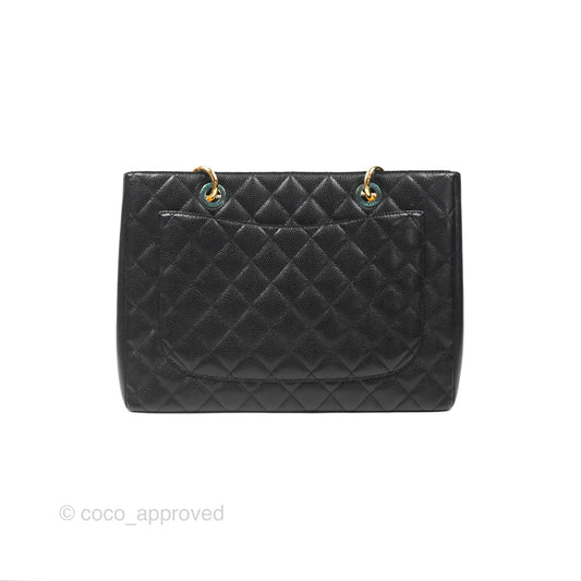 Chanel GST Black Caviar Gold Hardware