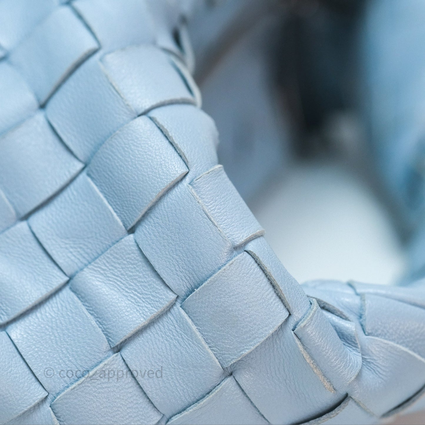 Bottega Veneta Mini Jodie Bag Intrecciato In Ice Lambskin Silver Hardware⁣⁣