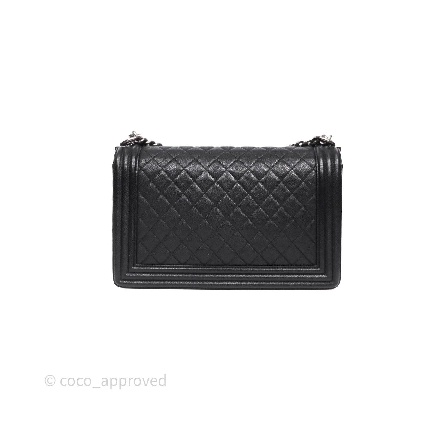 Chanel Quilted New Medium Boy Black Caviar Ruthenium Hardware