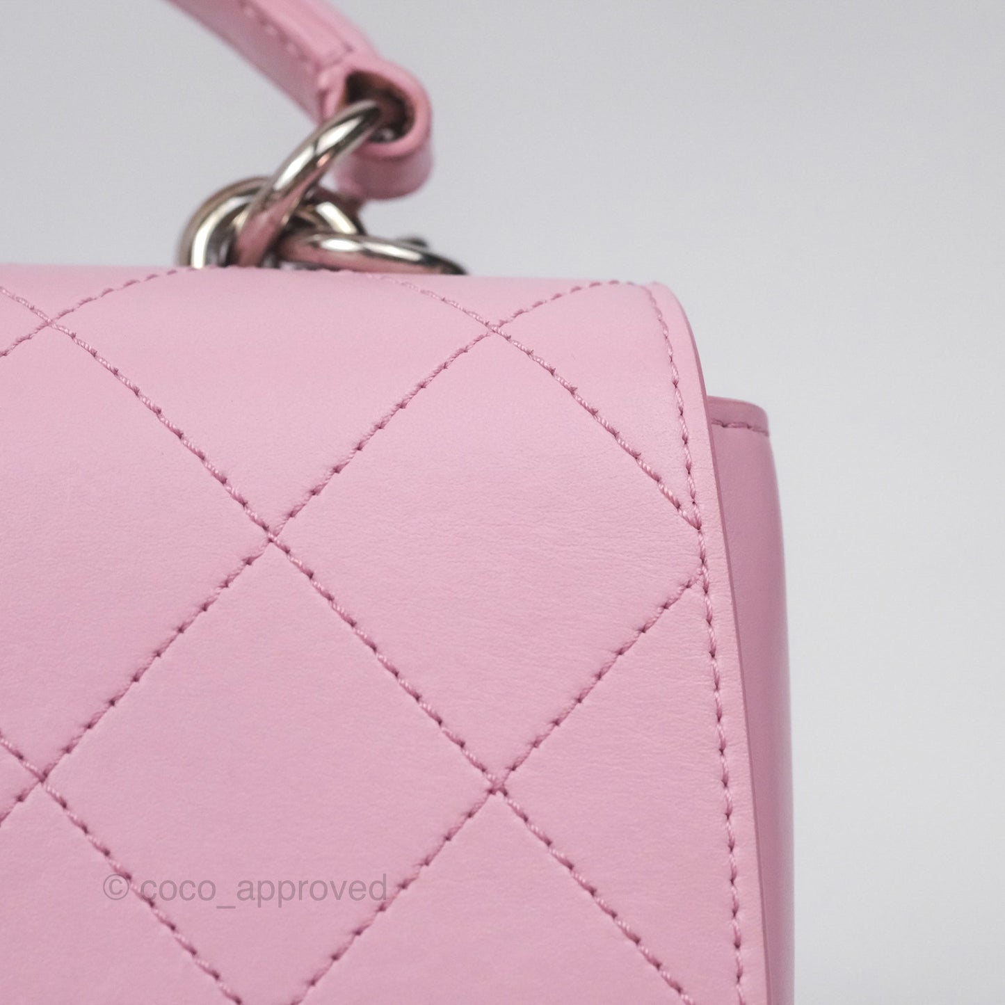 Chanel Stitched Ring My Bag Flap Crossbody Pink Calfskin Silver Hardware