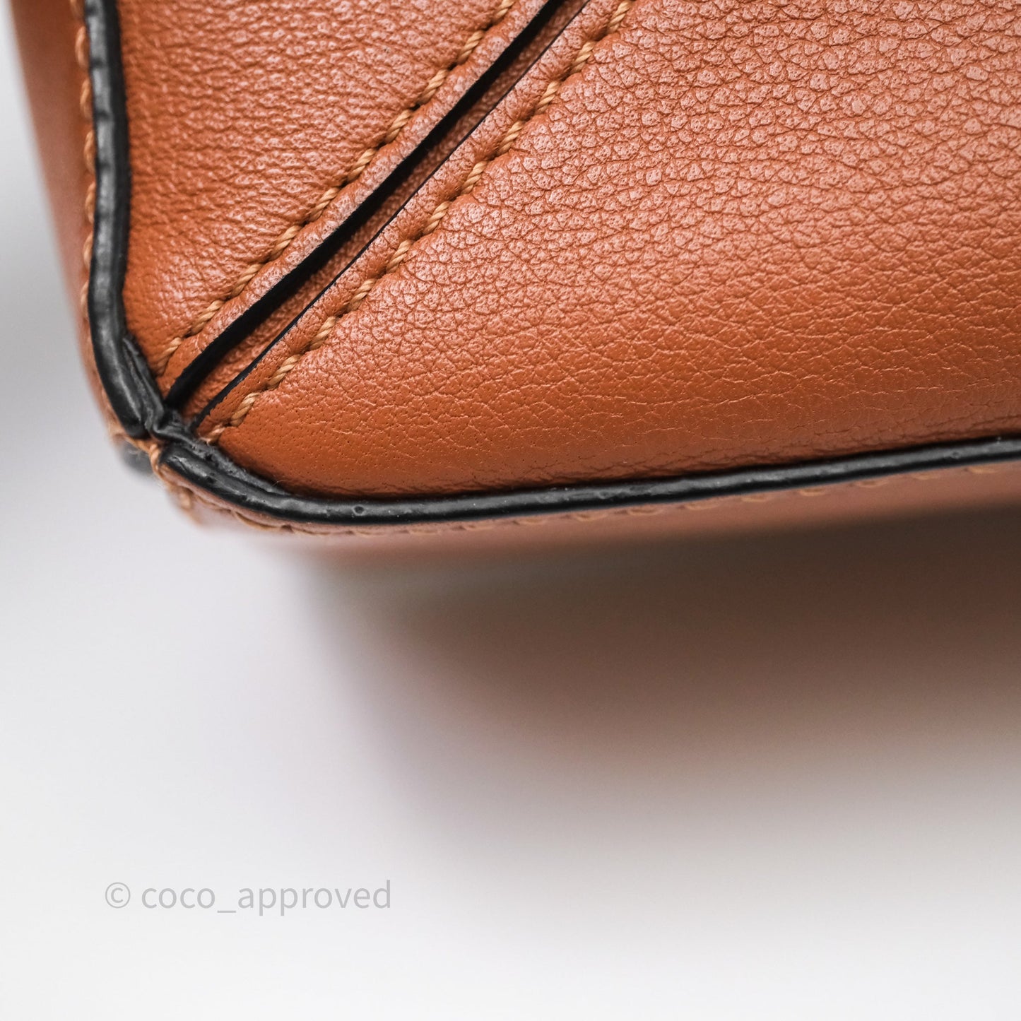 Loewe Mini Puzzle Bag Tan Calfskin Palladium Hardware
