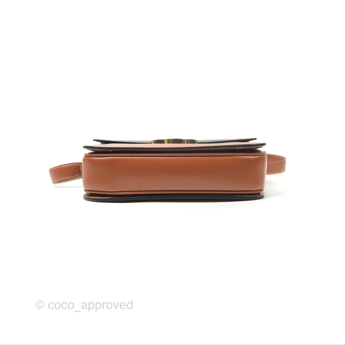 Celine Medium Triomphe Bag Triomphe Canvas Tan Calfskin