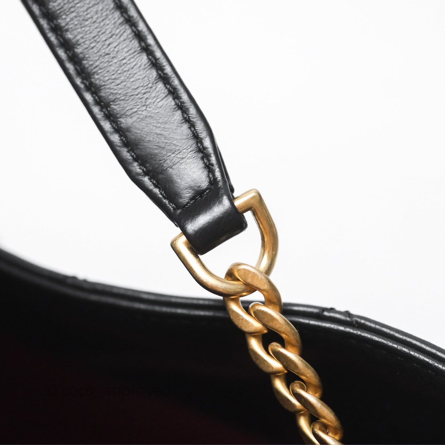 Chanel Enamel CC Bucket Bag Black Lambskin Gold Hardware 22P