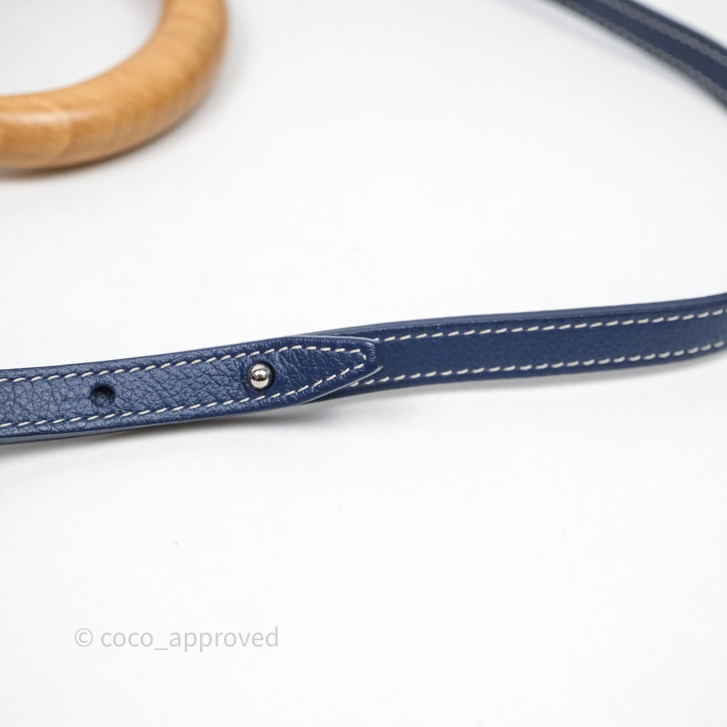 Goyard Saïgon Mini Bag Chevroches Calfskin Navy Silver Hardware