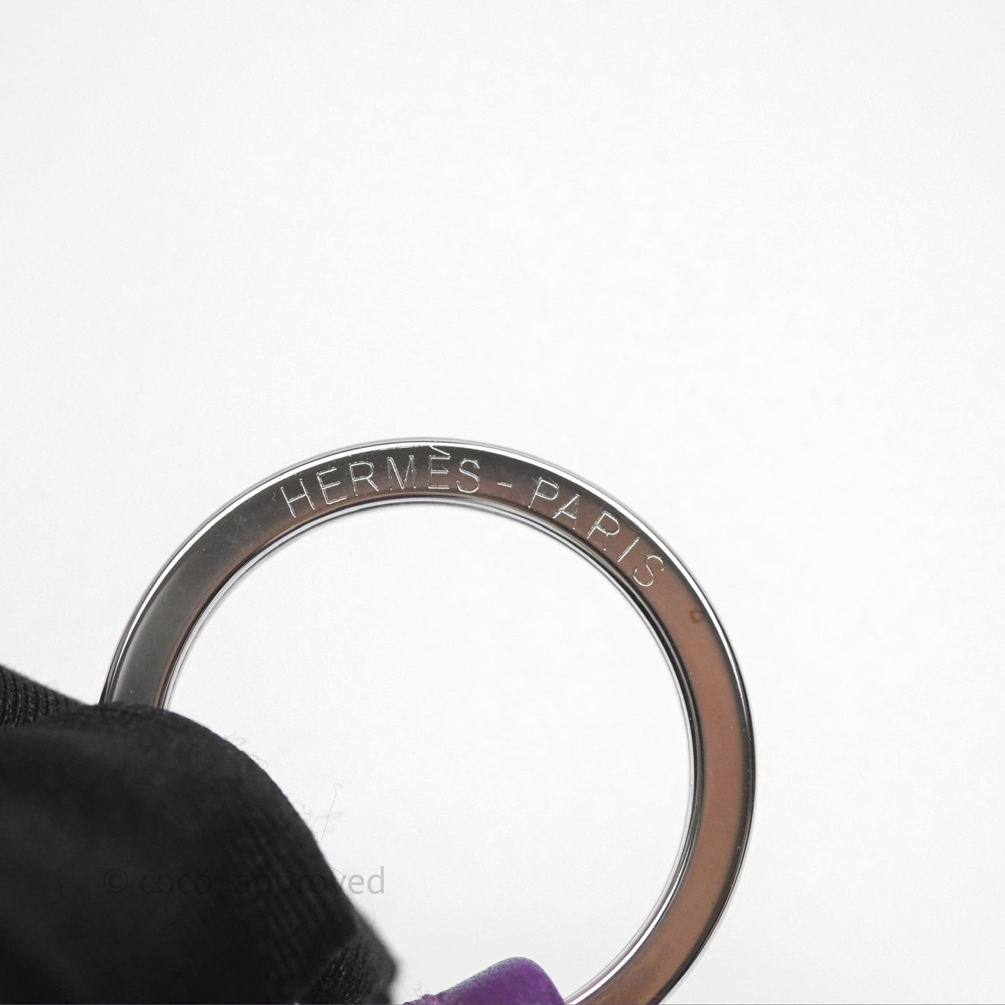 Hermès Carmen Key Ring Violet Lambskin