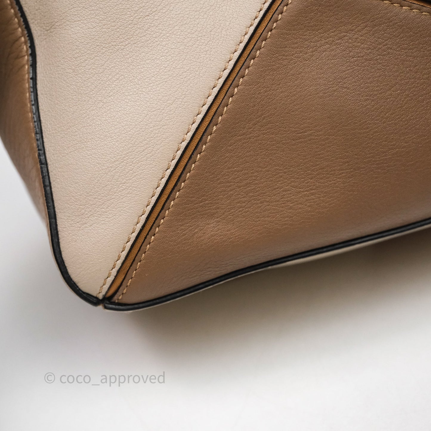 Loewe Small Puzzle Bag Warm Desert & Mink Two Tone Calfskin