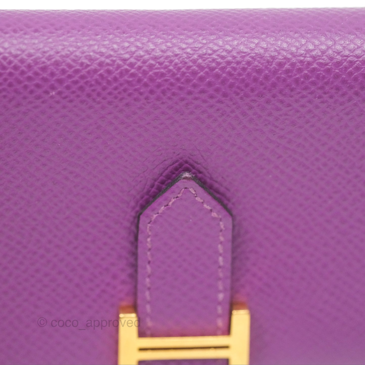 Hermès Bearn Card Holder Epsom Anemone Gold Hardware
