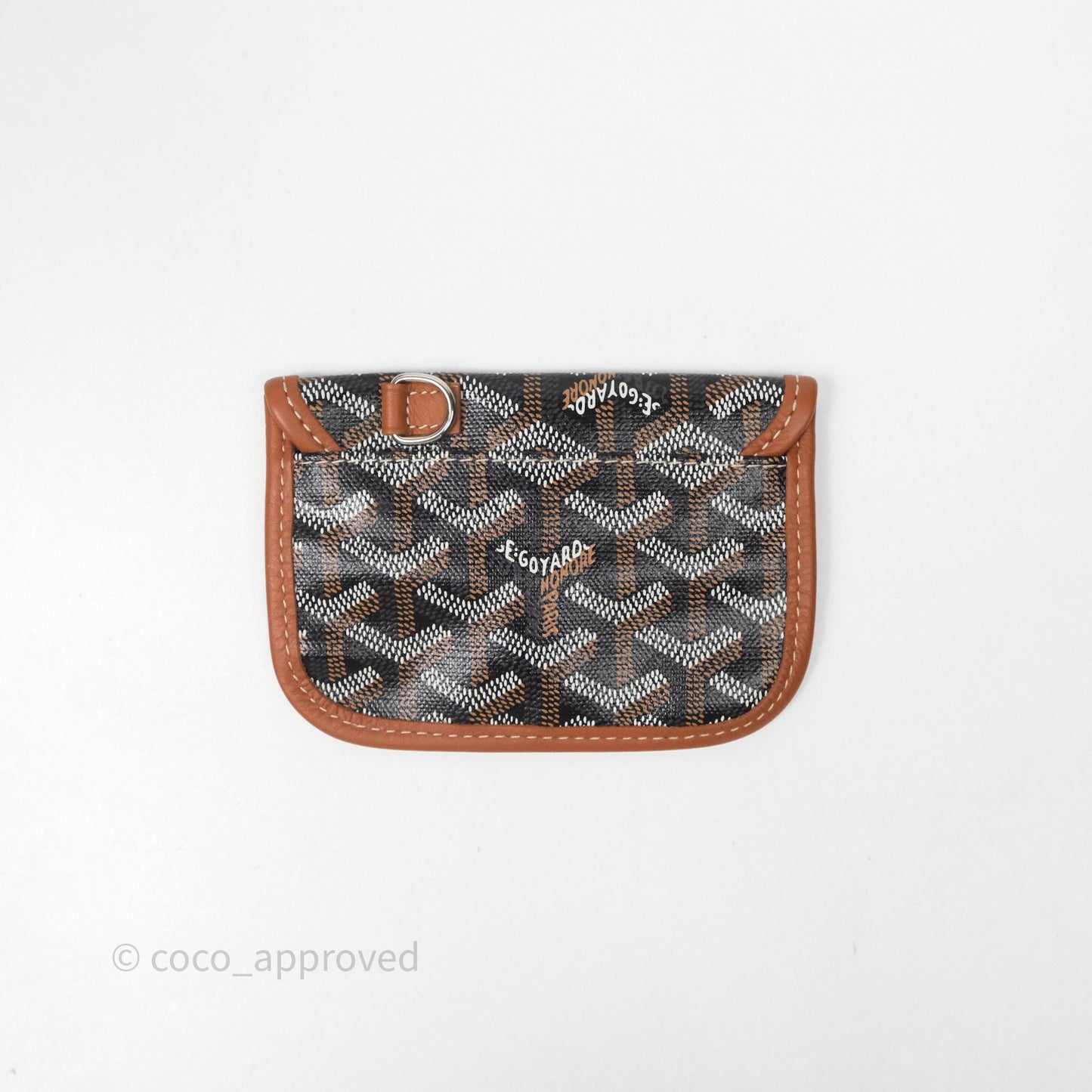 Goyard Anjou Mini Bag Goyardine Canvas Black/Tan