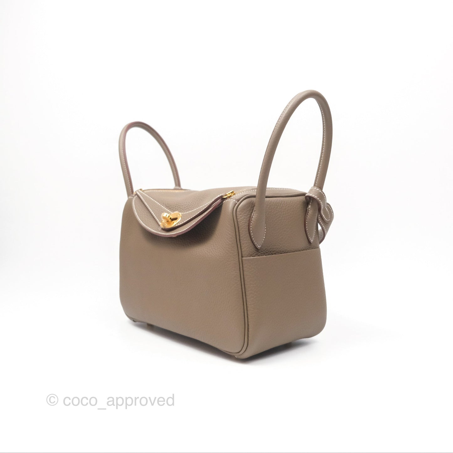 Hermès Lindy 26 Etoupe Clemence Gold Hardware