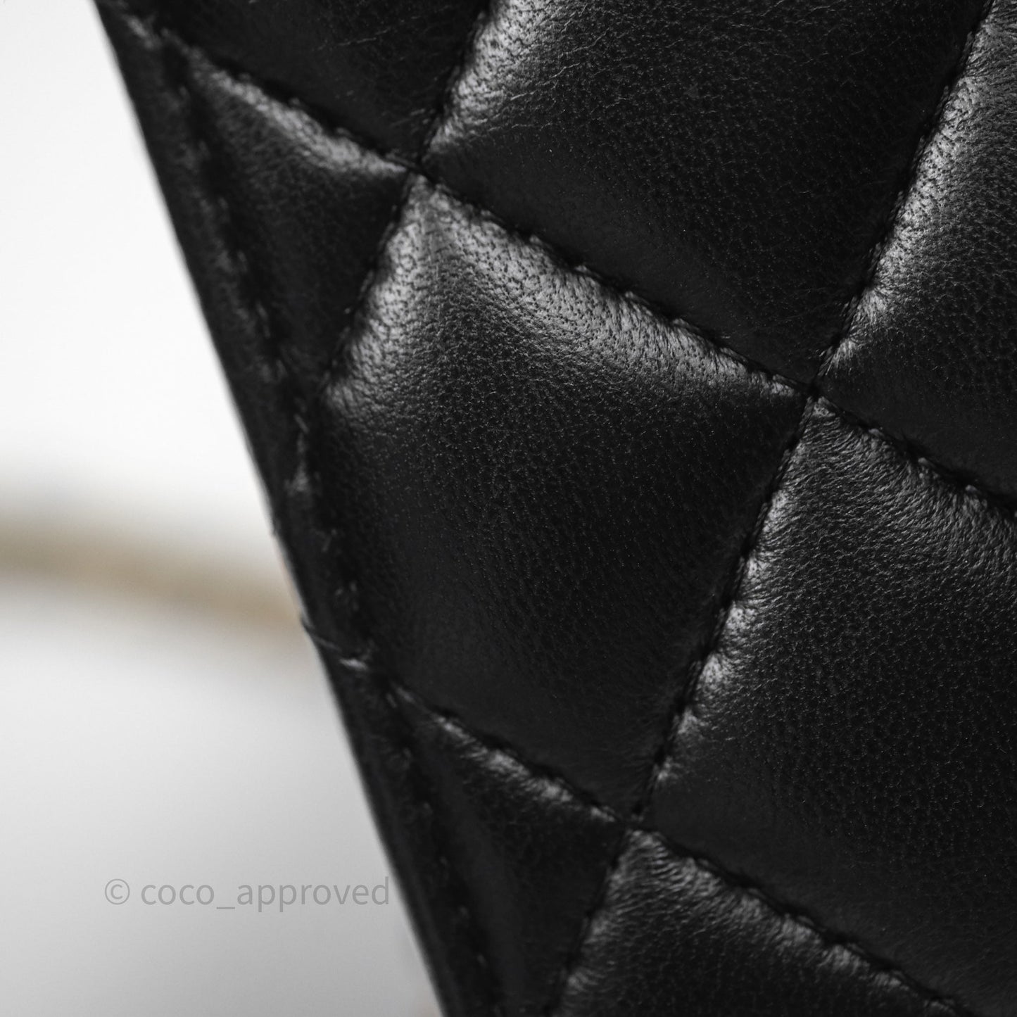 Chanel Quilted Pearl Crush Wallet on Chain WOC Black Lambskin Aged Gold Hardware