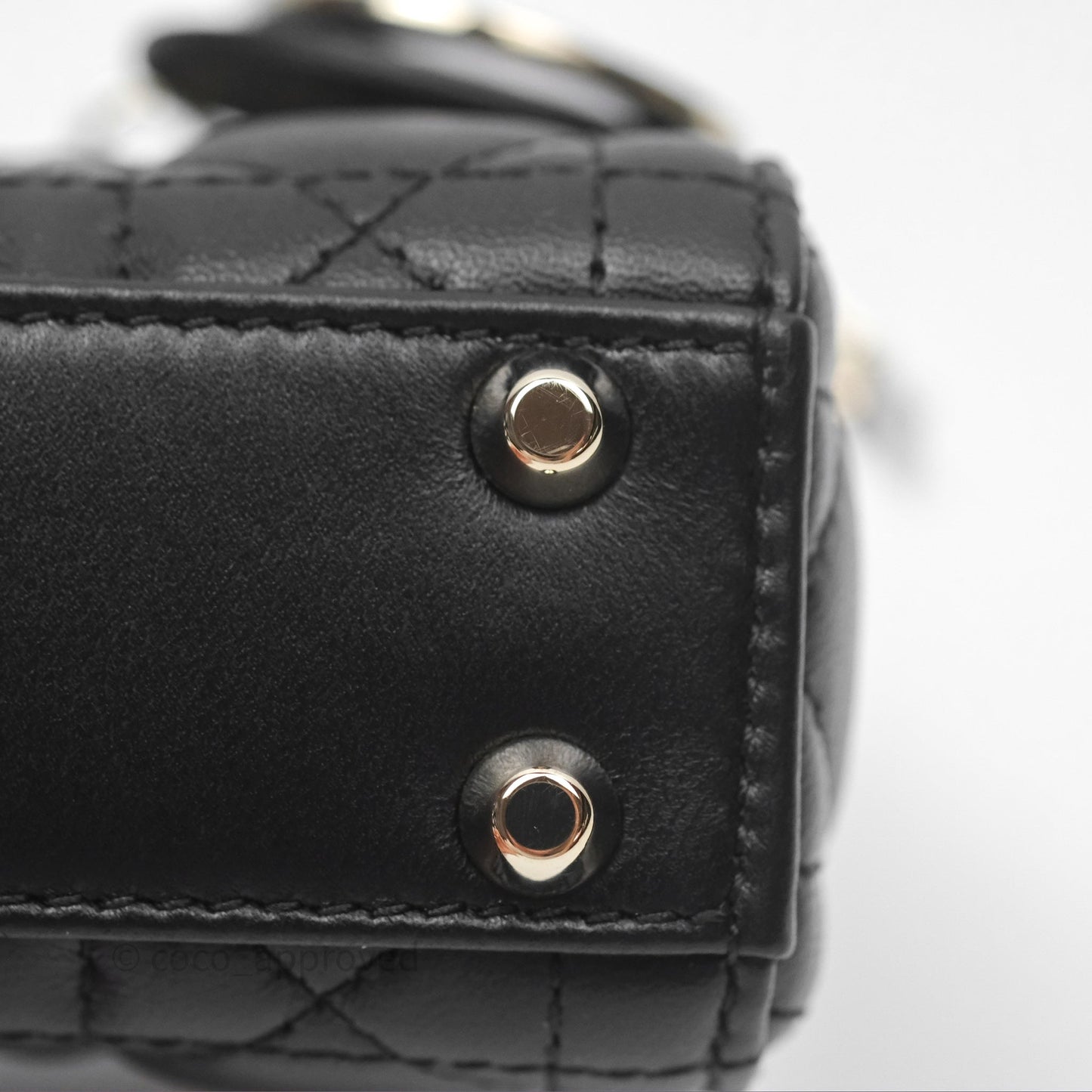 Christian Dior Micro Lady Dior Cannage Black Lambskin Gold Hardware