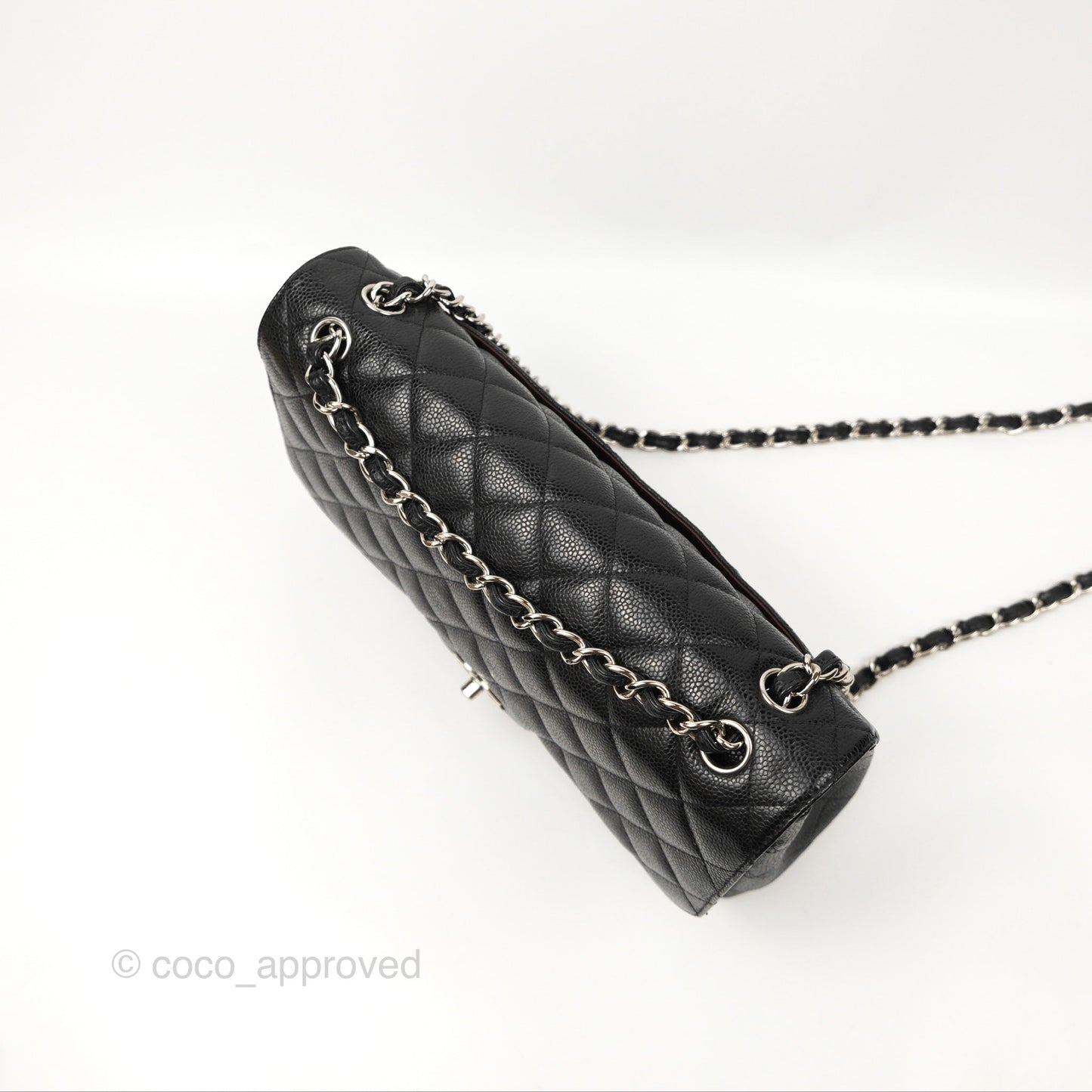 Chanel Jumbo Double Flap Black Caviar Silver Hardware⁣⁣