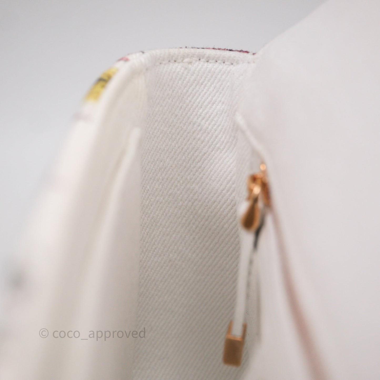 Dior Small Caro Bag White Florilegio Rose Gold Hardware
