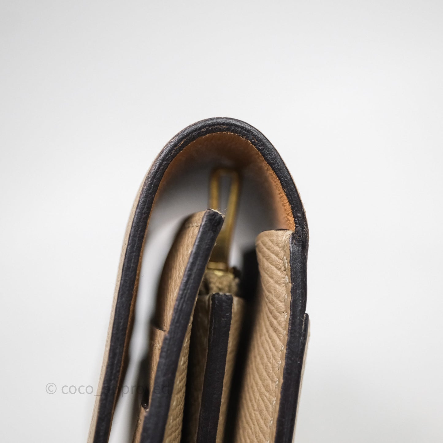 Hermès Constance Short Wallet Trench Epsom Gold Hardware