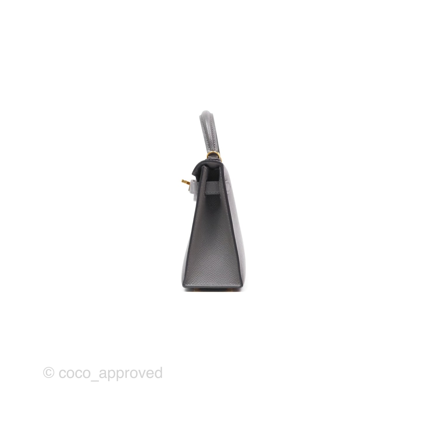 Hermès Mini Kelly II Gris Meyer 0L Epsom Gold Hardware