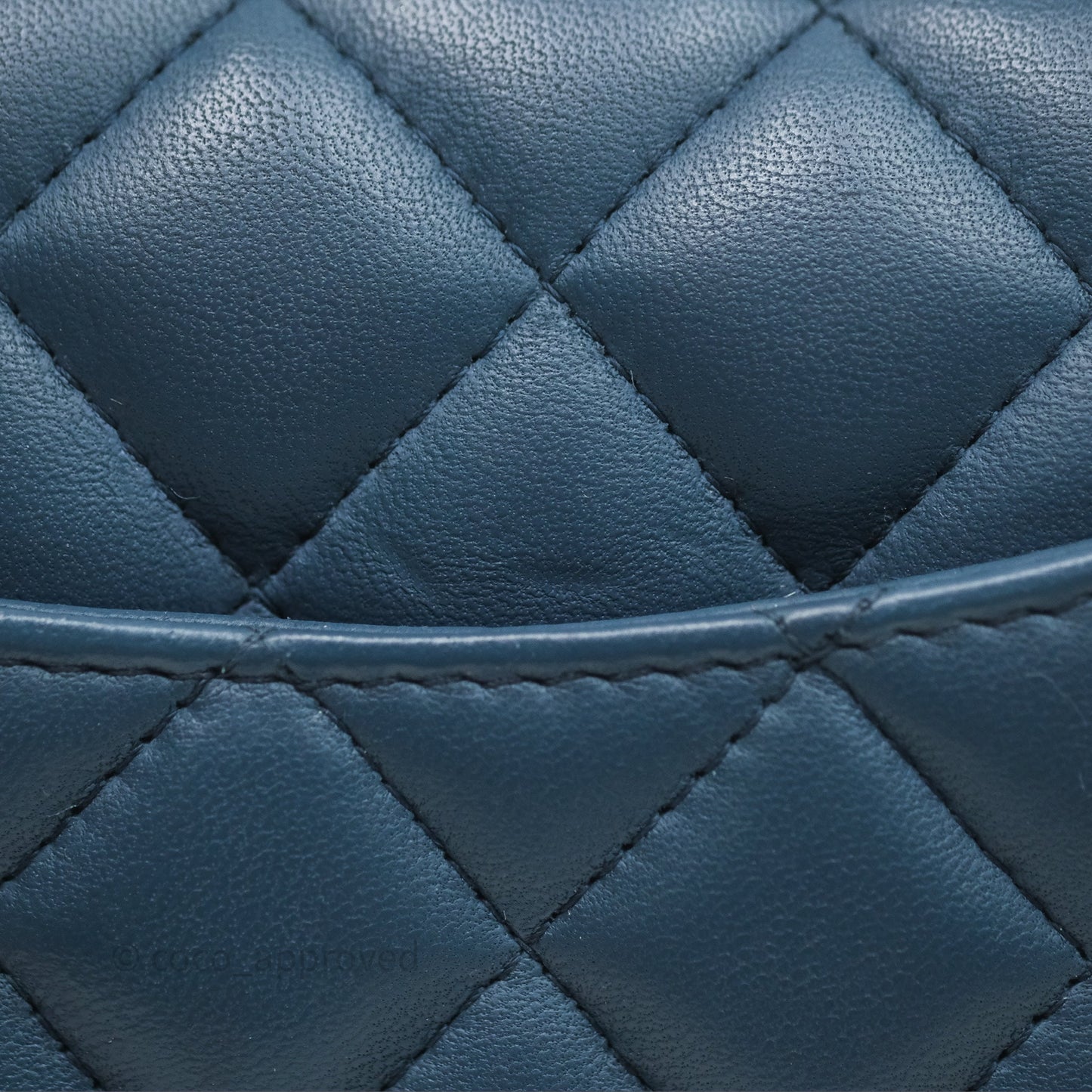 Chanel Quilted Mini Rectangular Navy Lambskin Silver Hardware