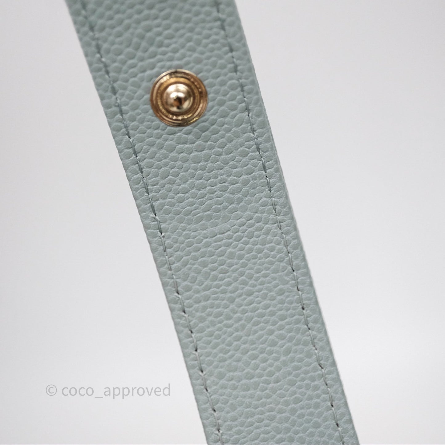 Chanel Hobo With Chain Quilted Tiffany Green Grey Caviar Gold Hardware