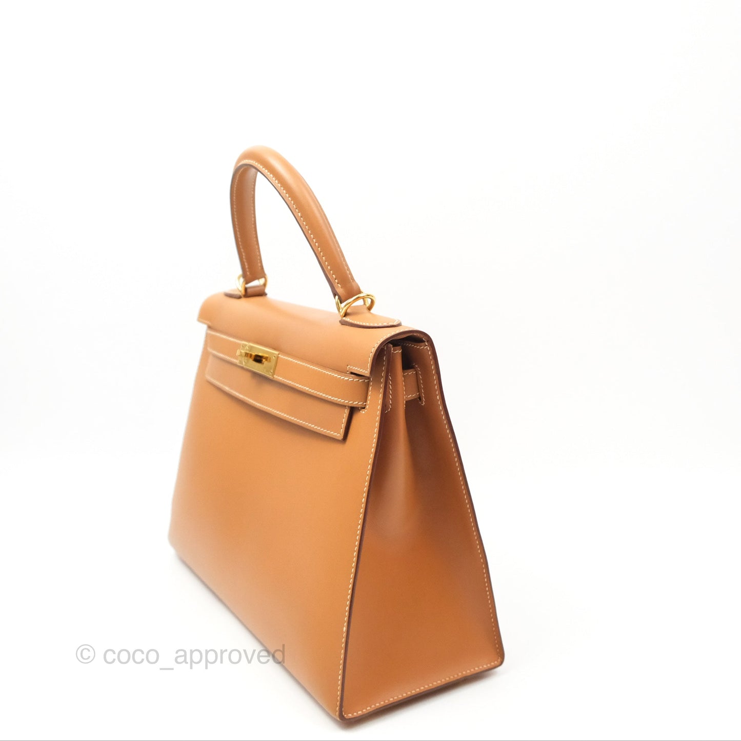 Hermès Vintage Kelly 28 Sellier Gold Calf Gold Hardware