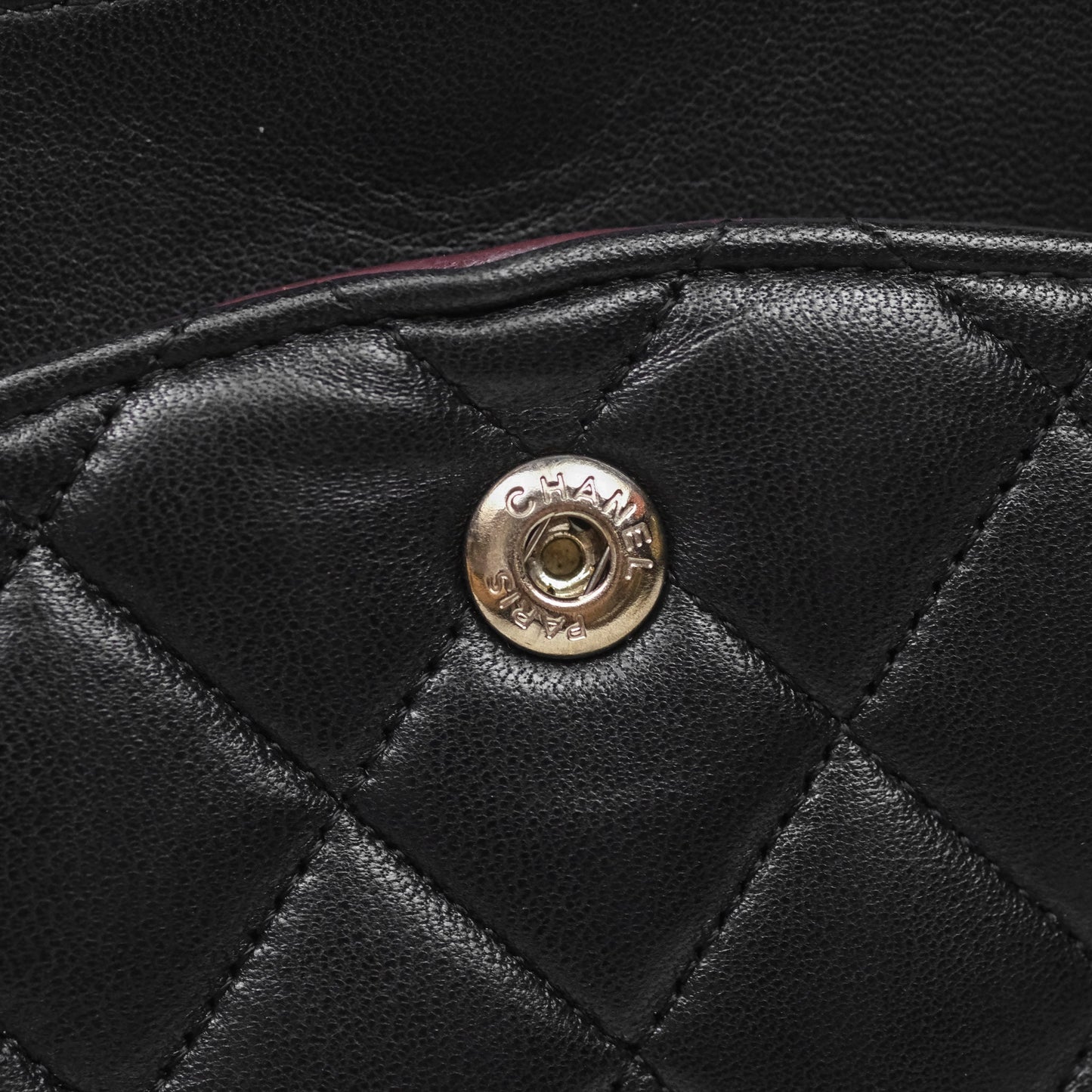 Chanel Classic M/L Medium Flap Quilted Black Lambskin Silver Hardware