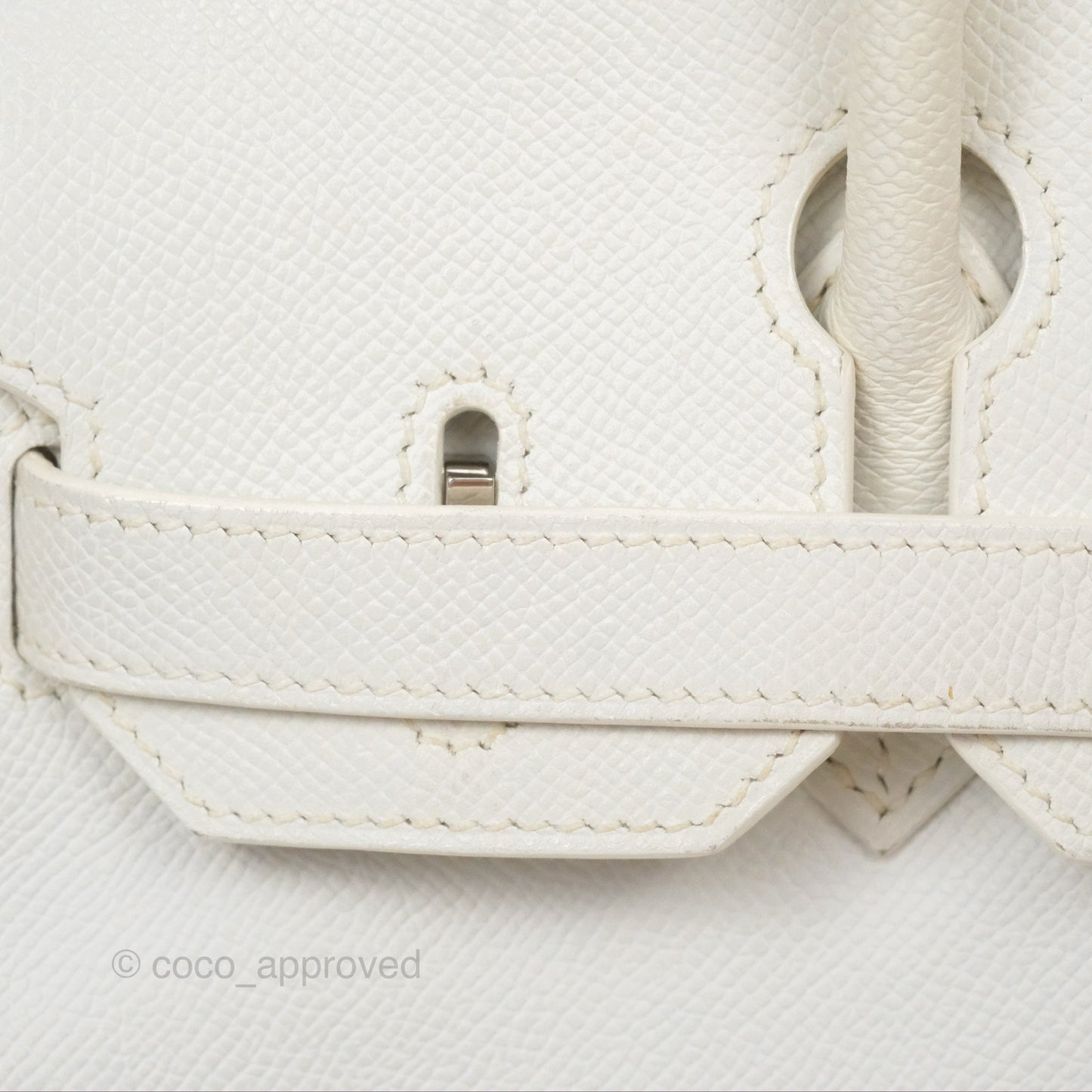 Hermès Birkin 30 Retourne White Epsom Palladium Hardware
