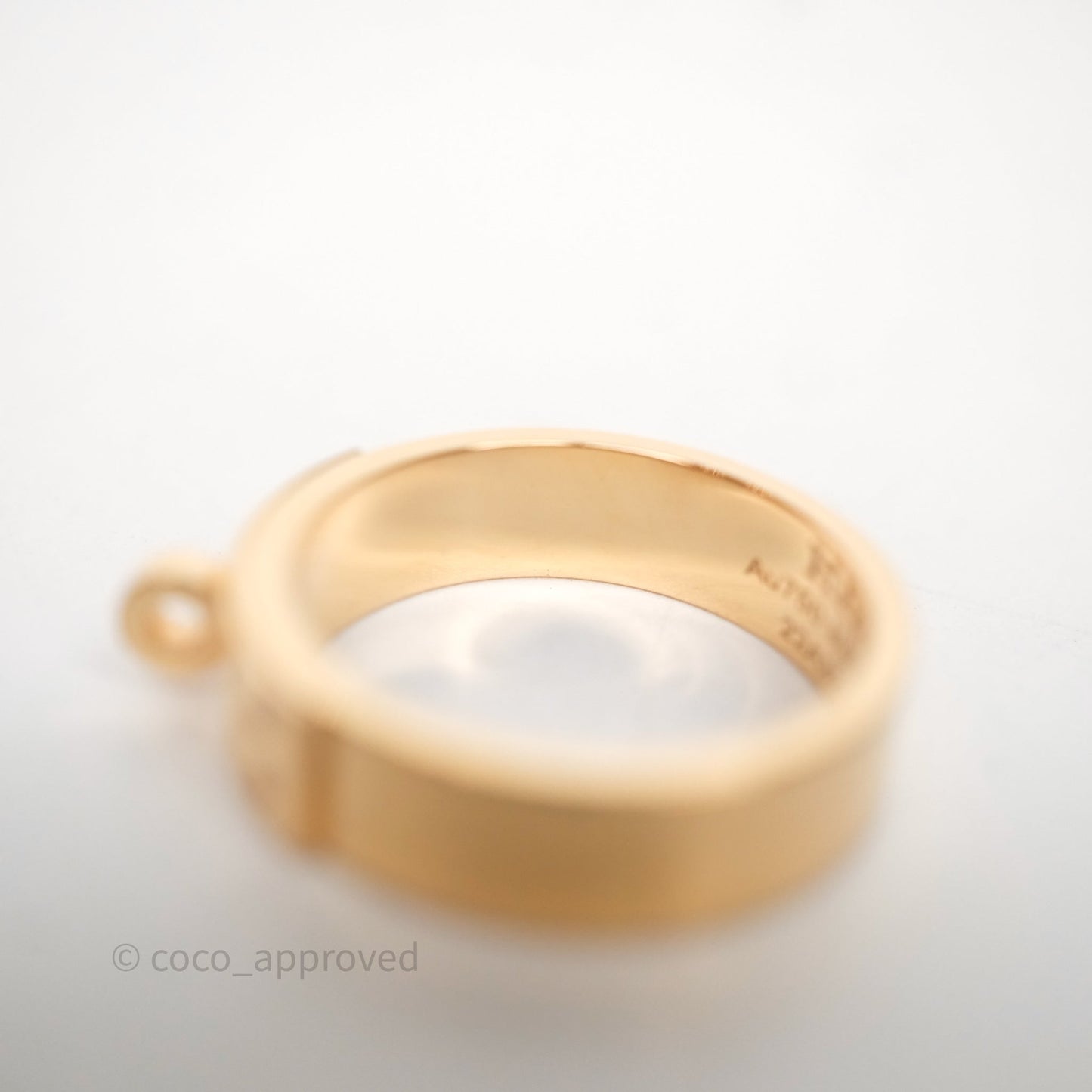 Hermès Kelly Ring Small Model Rose Gold Diamonds Size 49
