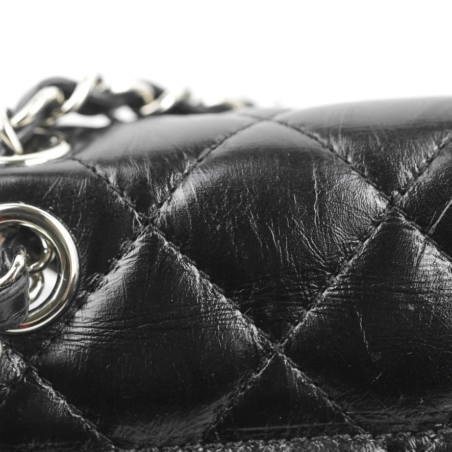 Chanel Aquarium PVC Backpack Black Crumpled Calfskin Silver Hardware
