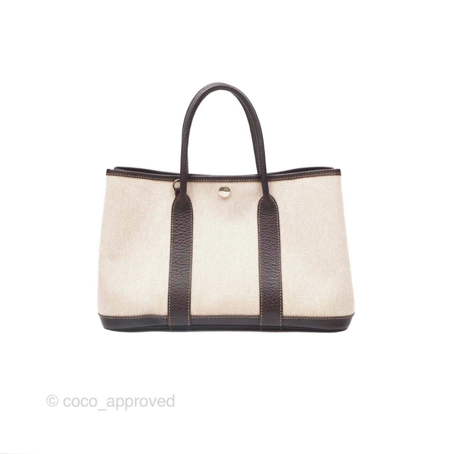 Hermès Garden Party 30 Canvas Brown/ Natural