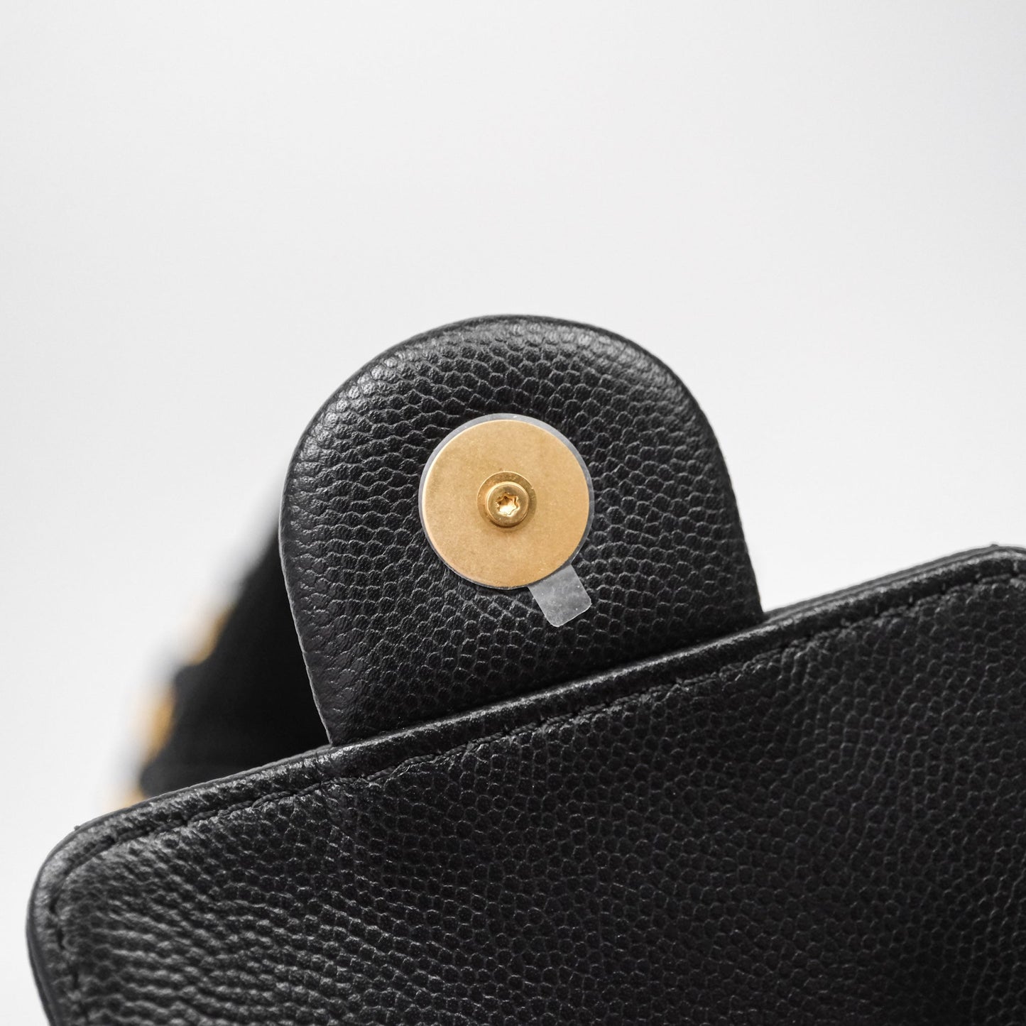 Chanel 25 Mini Black Caviar Aged Gold Hardware