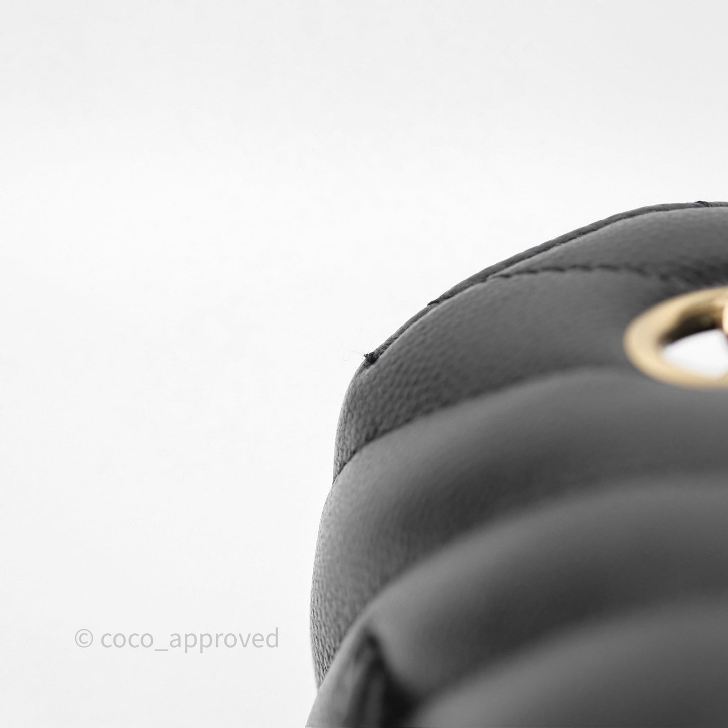 Chanel Mini Rectangular Chevron Black Caviar Gold Hardware