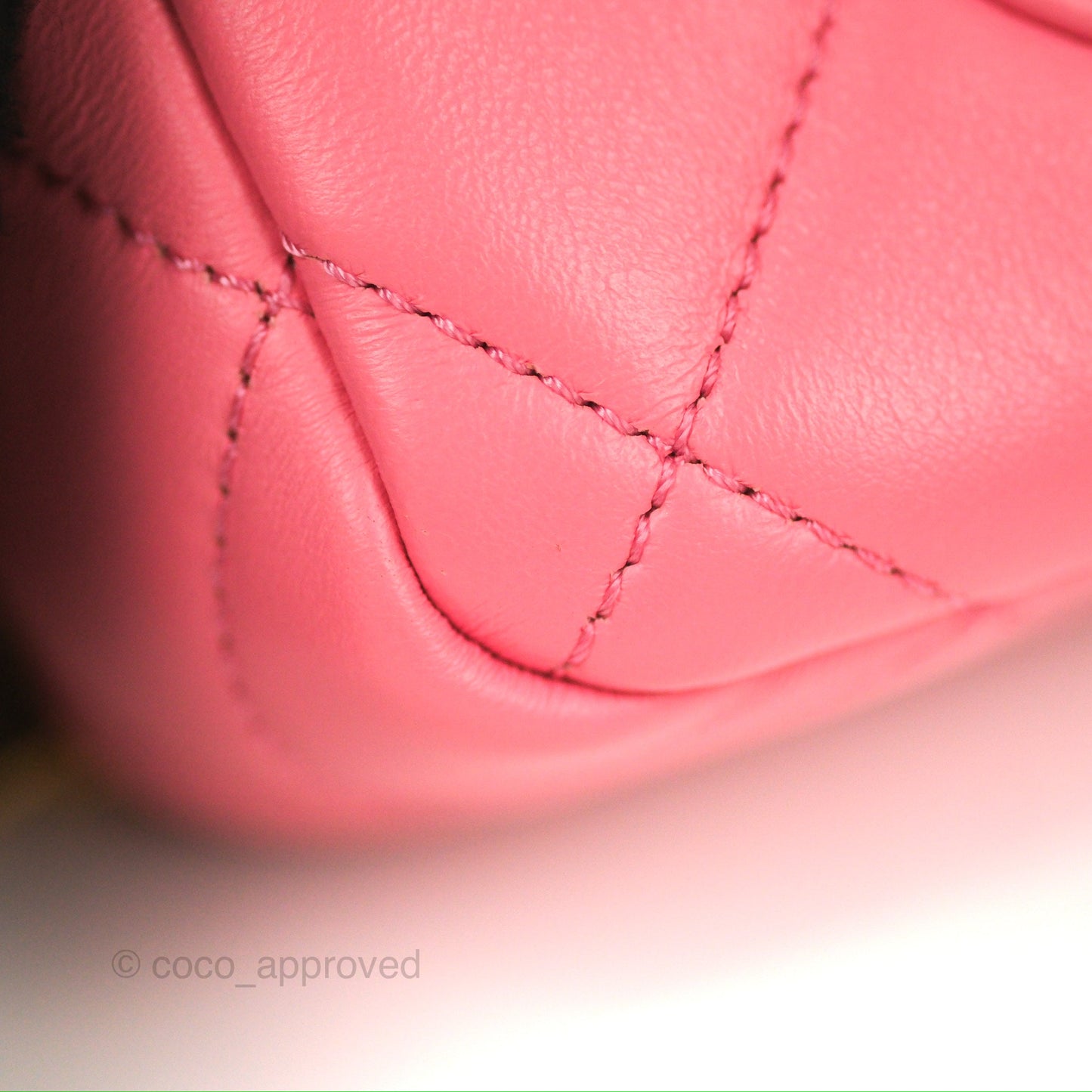 Chanel Quilted Pending CC Enamel Flap Pink Lambskin Aged Gold Hardware 22P