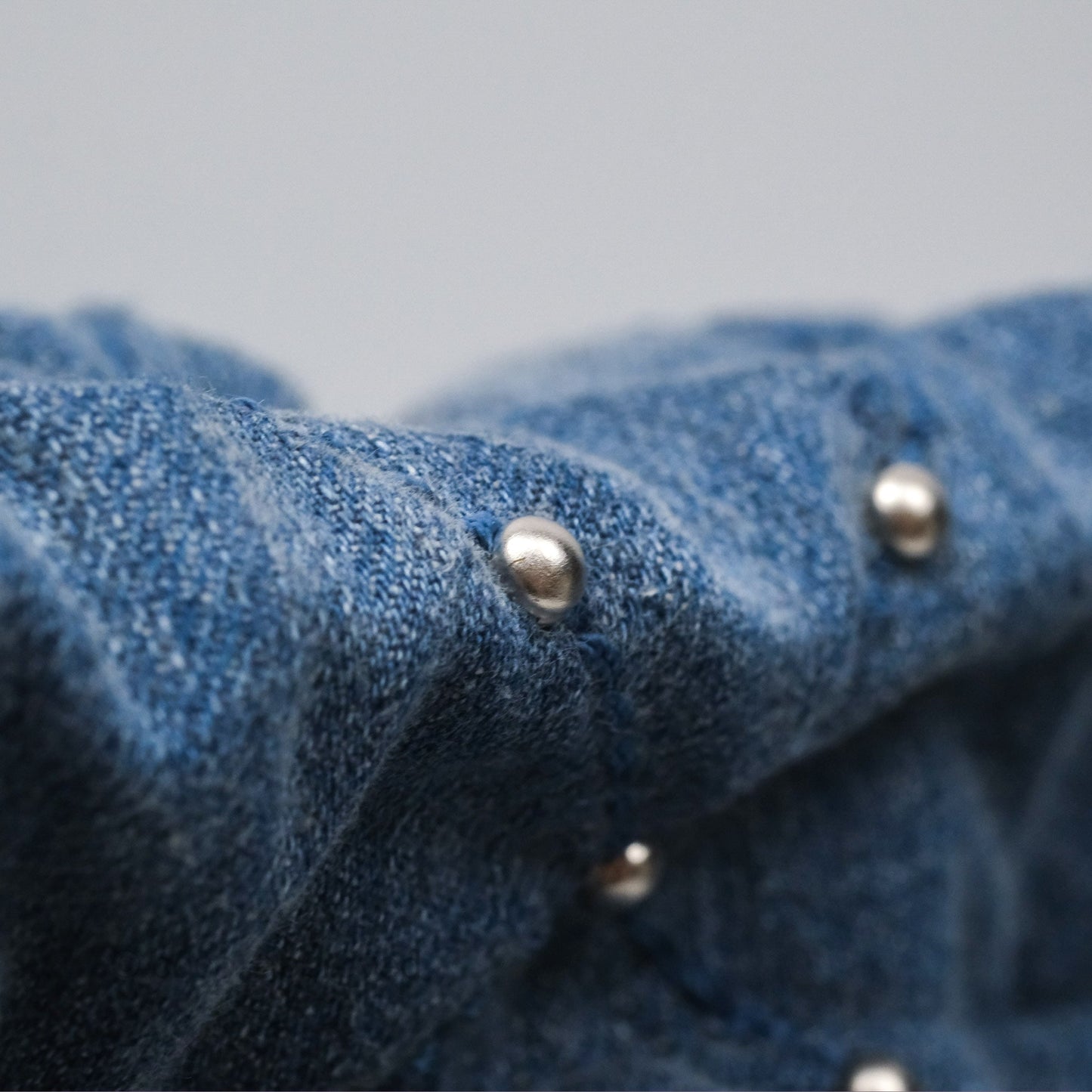 Chanel 22 Small Pearl Studded Denim Silver Hardware