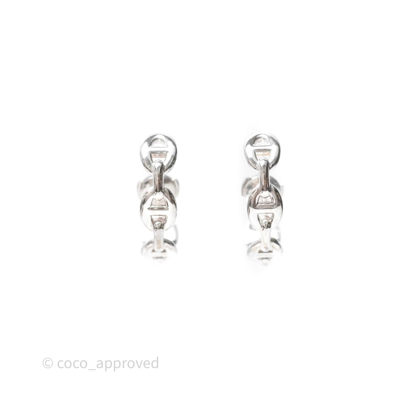 Hermès Chaine d'Ancre Enchainee Single Ear Climber Earrings Silver 925