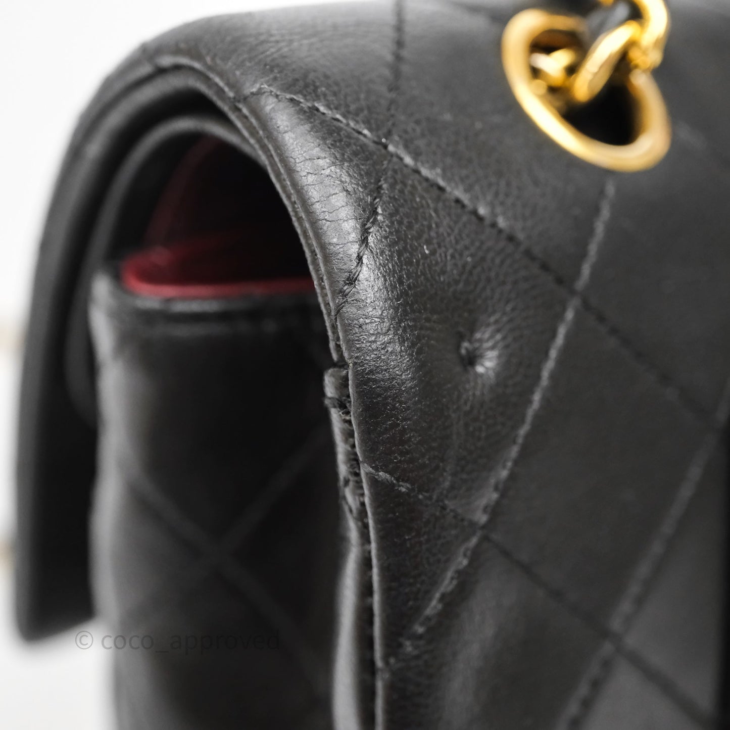 Chanel Vintage Medium Classic Flap Black Lambskin 24K Gold Hardware