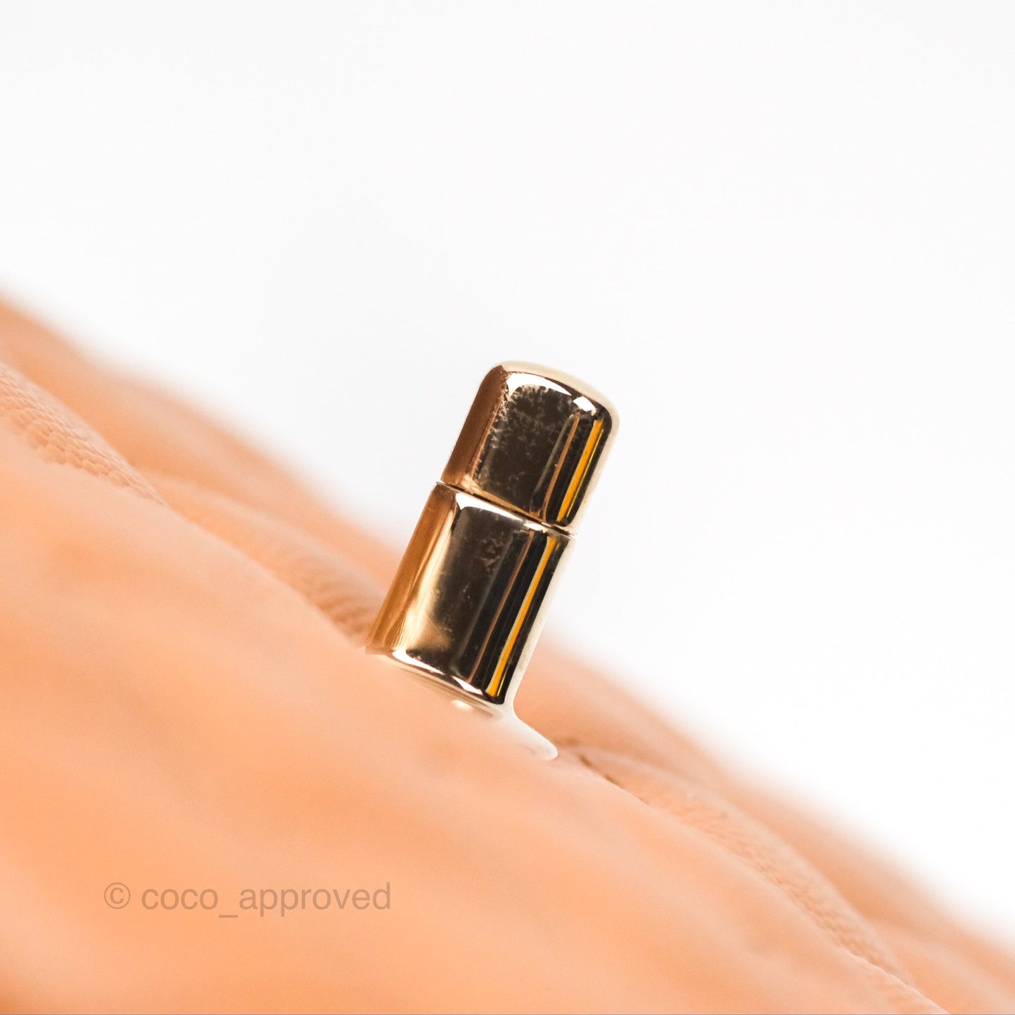 Chanel Small Coco Handle Quilted Dark Beige Caviar Gold Hardware