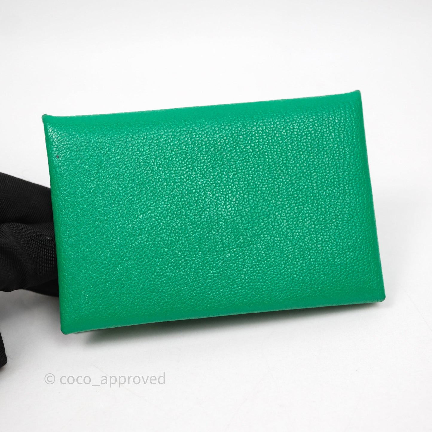Hermès Calvi Verso Card Holder Vert Mysore