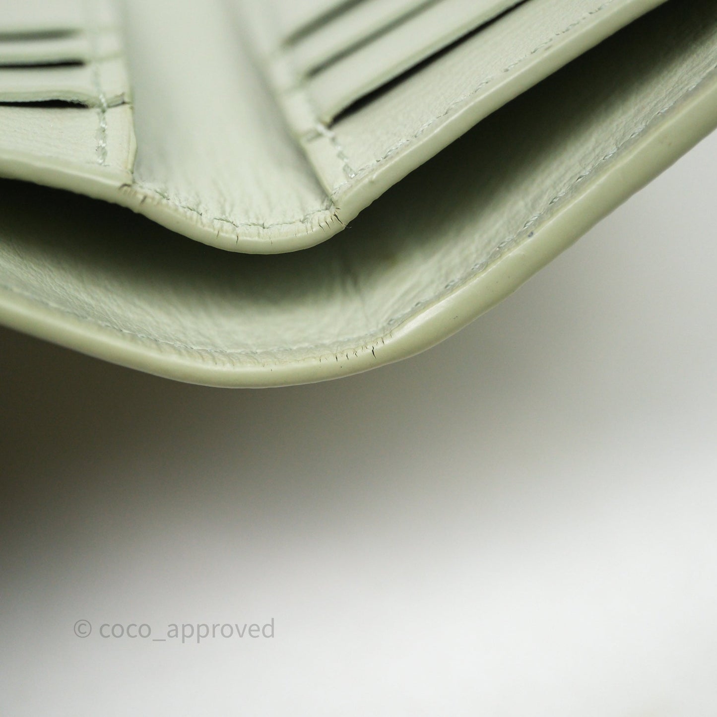 Loewe Anagram Small Vertical Wallet Green Silver Hardware