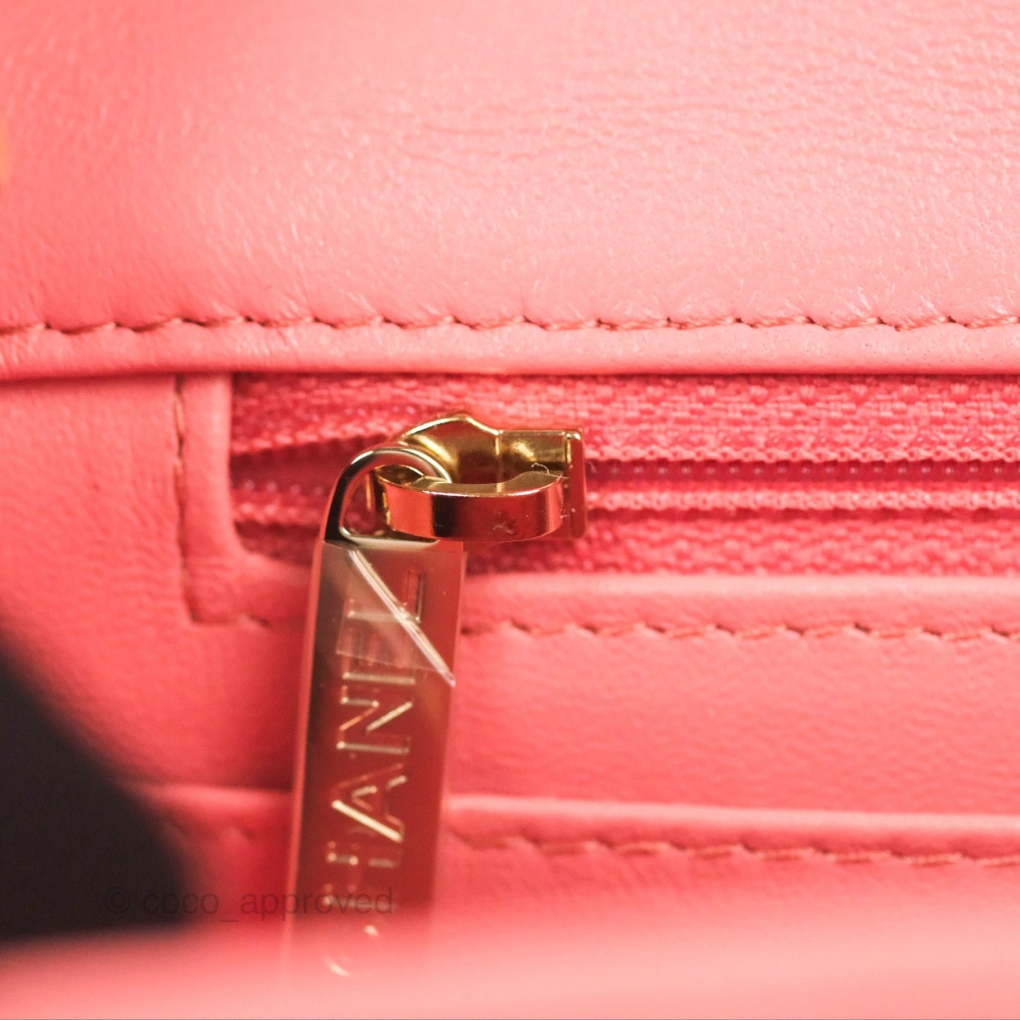 Chanel Quilted Mini Square Flap Pink Lambskin Gold Hardware