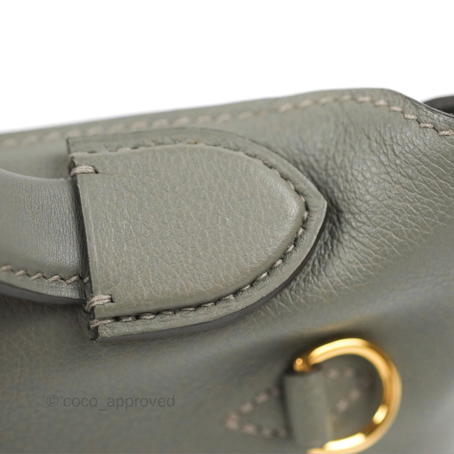 Hermès 24/24 21 Mini Gris Meyer 0L Evercolor/Swift Gold Hardware