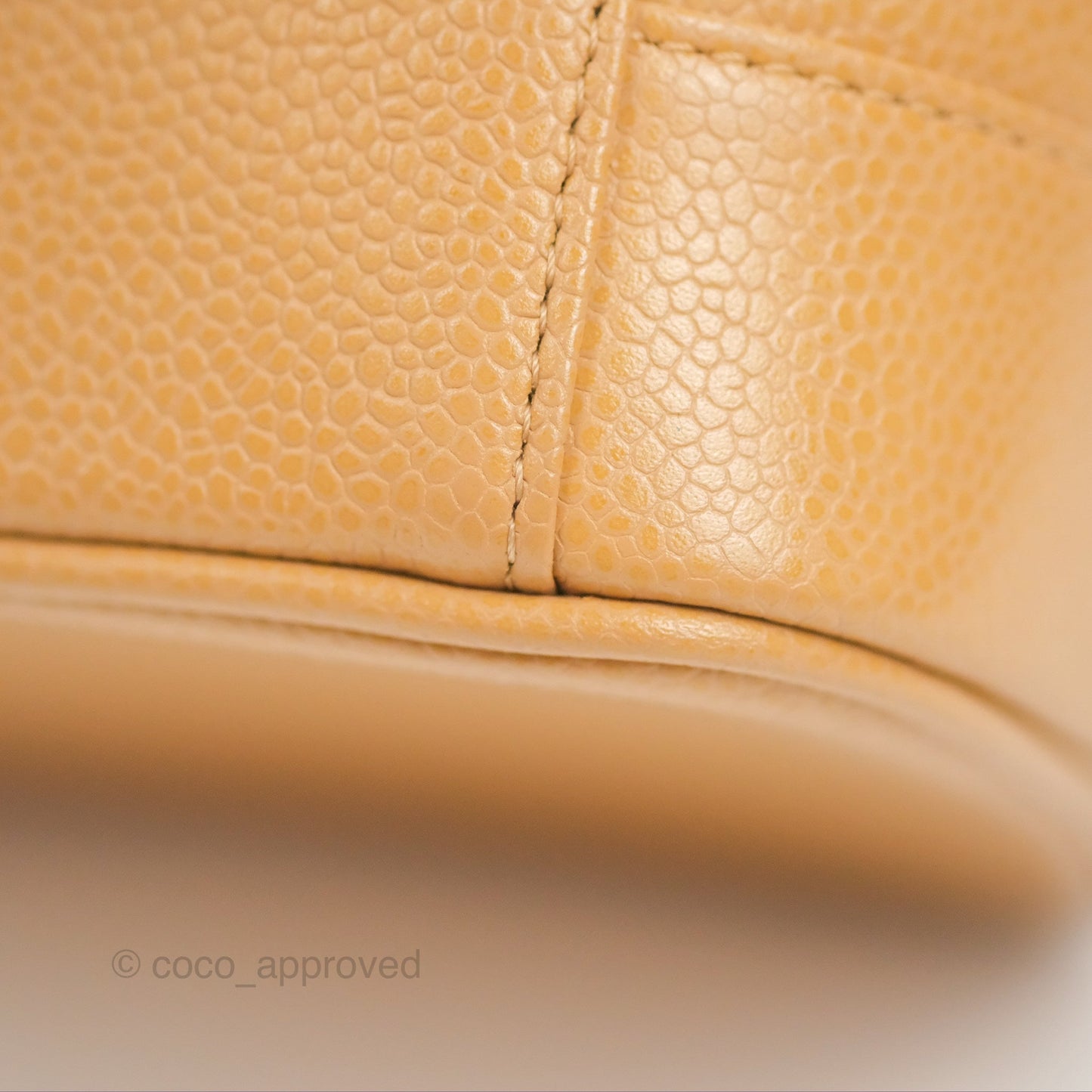 Chanel Vintage Vanity Case Beige Caviar Gold Hardware