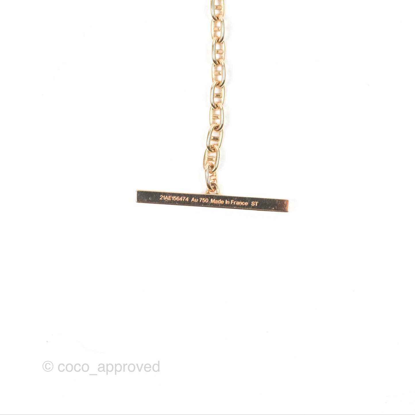 Hermès Chaine D'ancre Contour Pendant Rose Gold