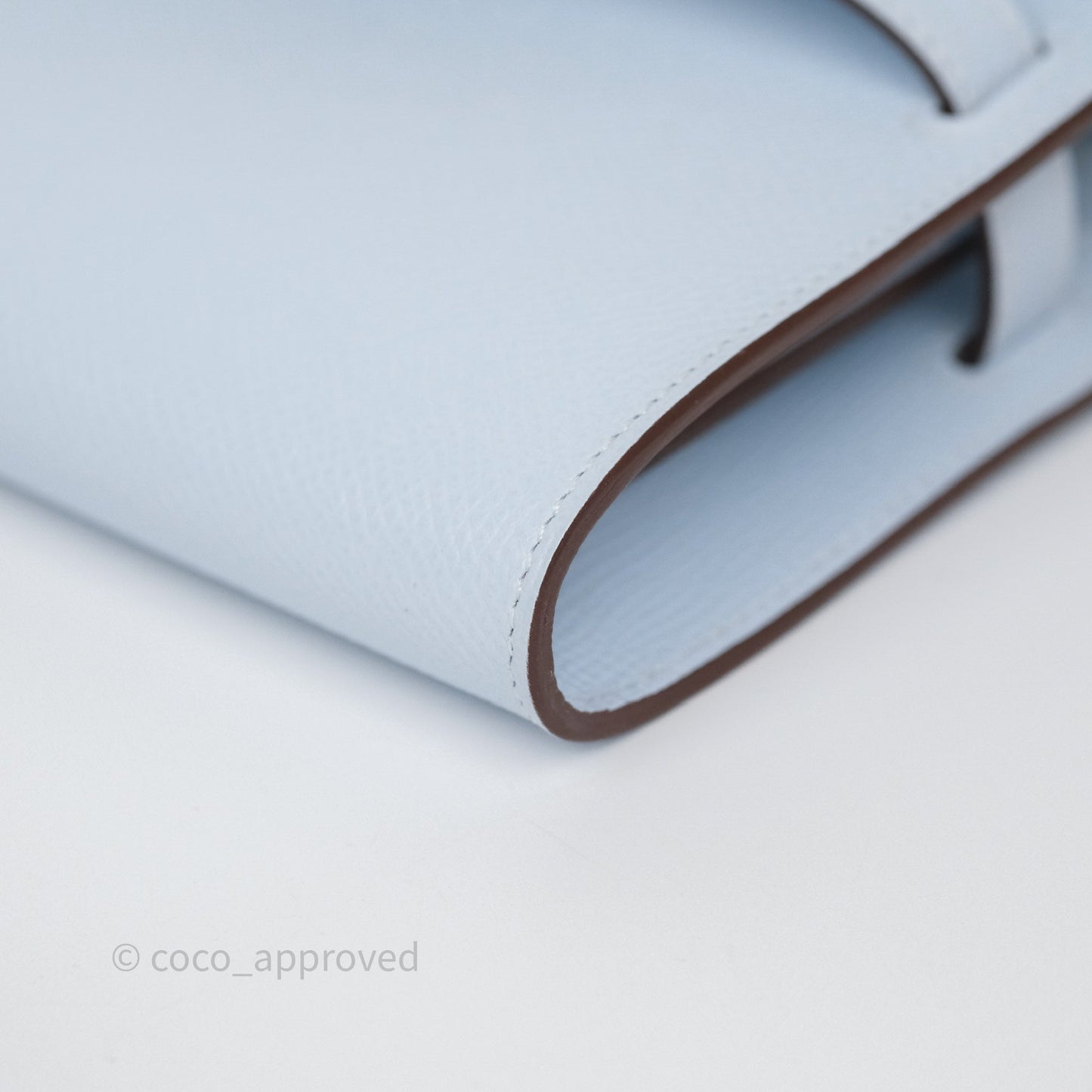 Hermès Kelly To Go Wallet Bleu Brume T0 Epsom Gold Hardware