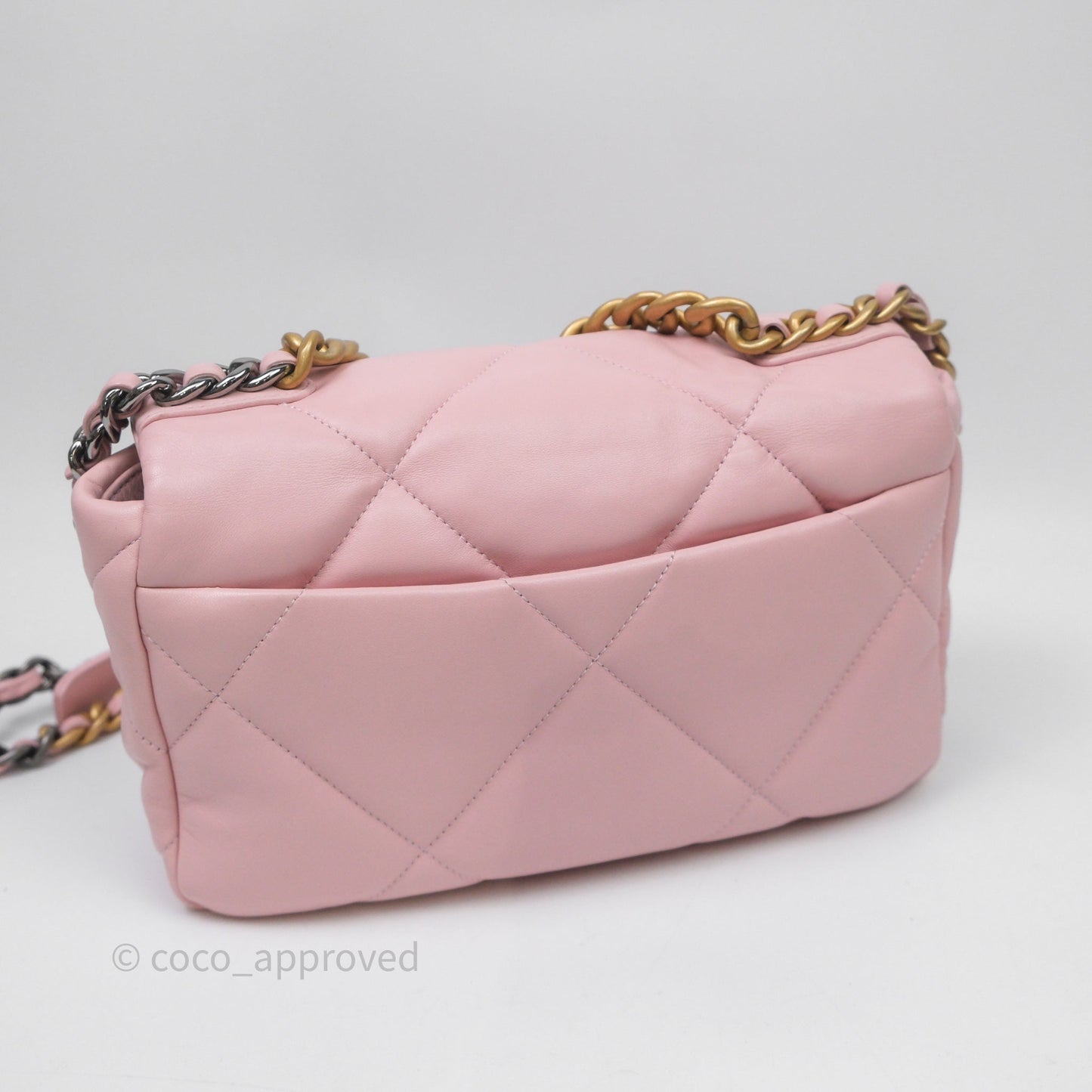 Chanel 19 Small Pink Lambskin Mixed Hardware