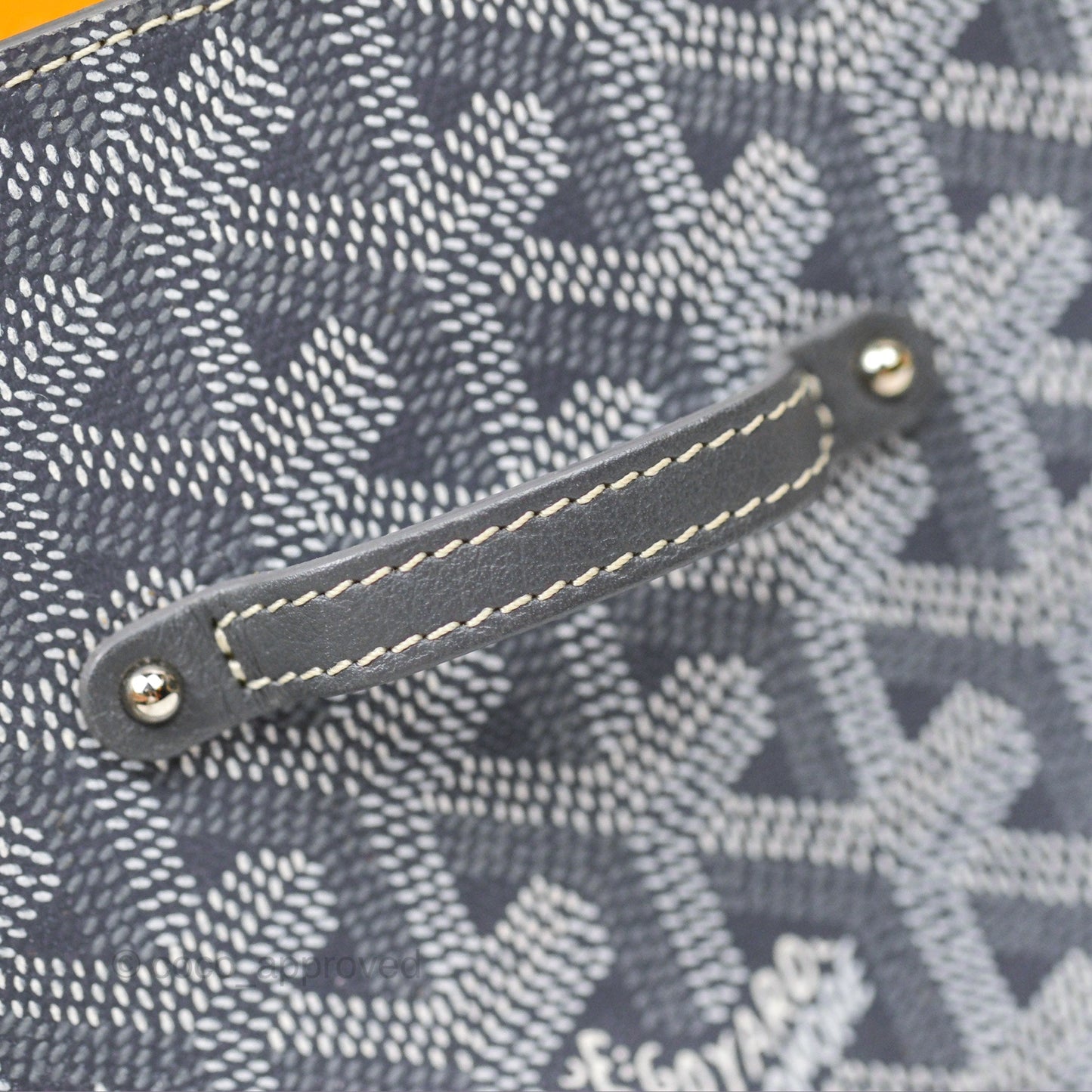Goyard Saïgon Mini Bag Chevroches Calfskin Grey Silver Hardware