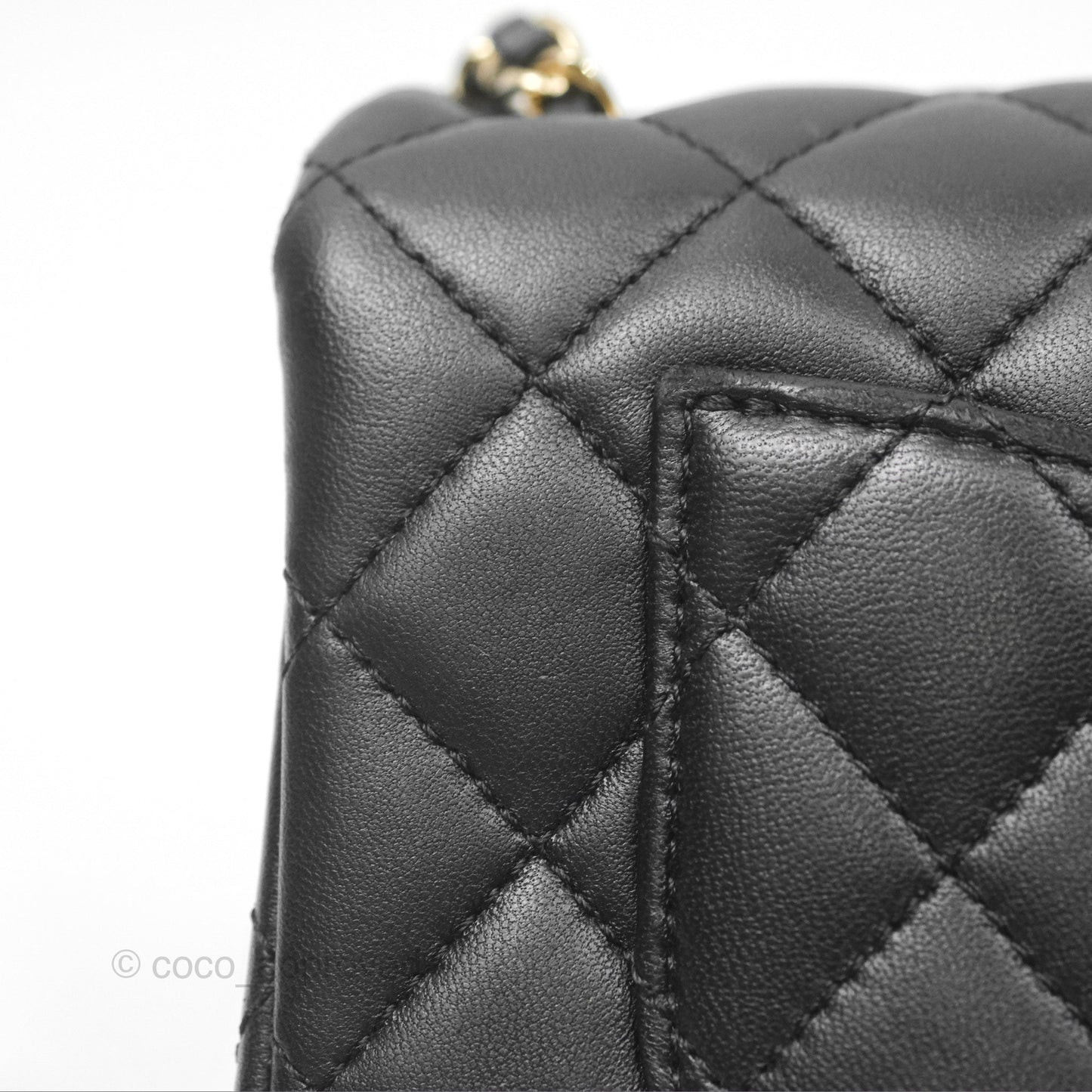 Chanel Ball Crush Mini Rectangular Black Lambskin Gold Hardware 23C
