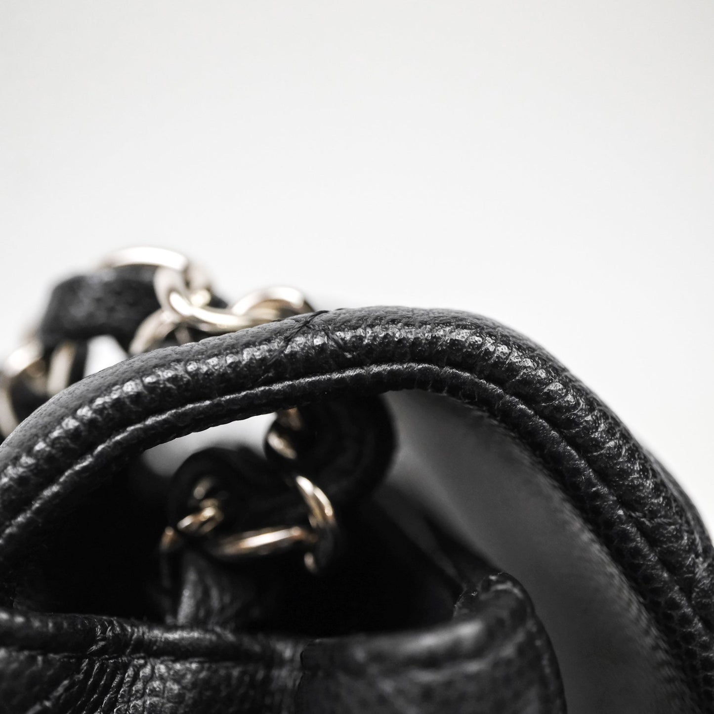 Chanel Mini Square Quilted Black Caviar Silver Hardware