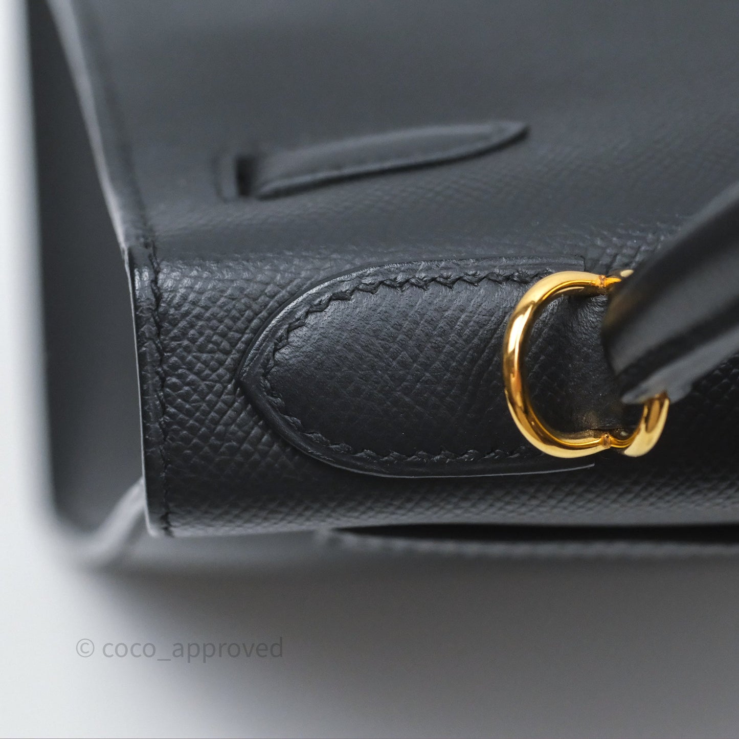Hermès Kelly 28 Sellier Noir Black 89 Epsom Gold Hardware