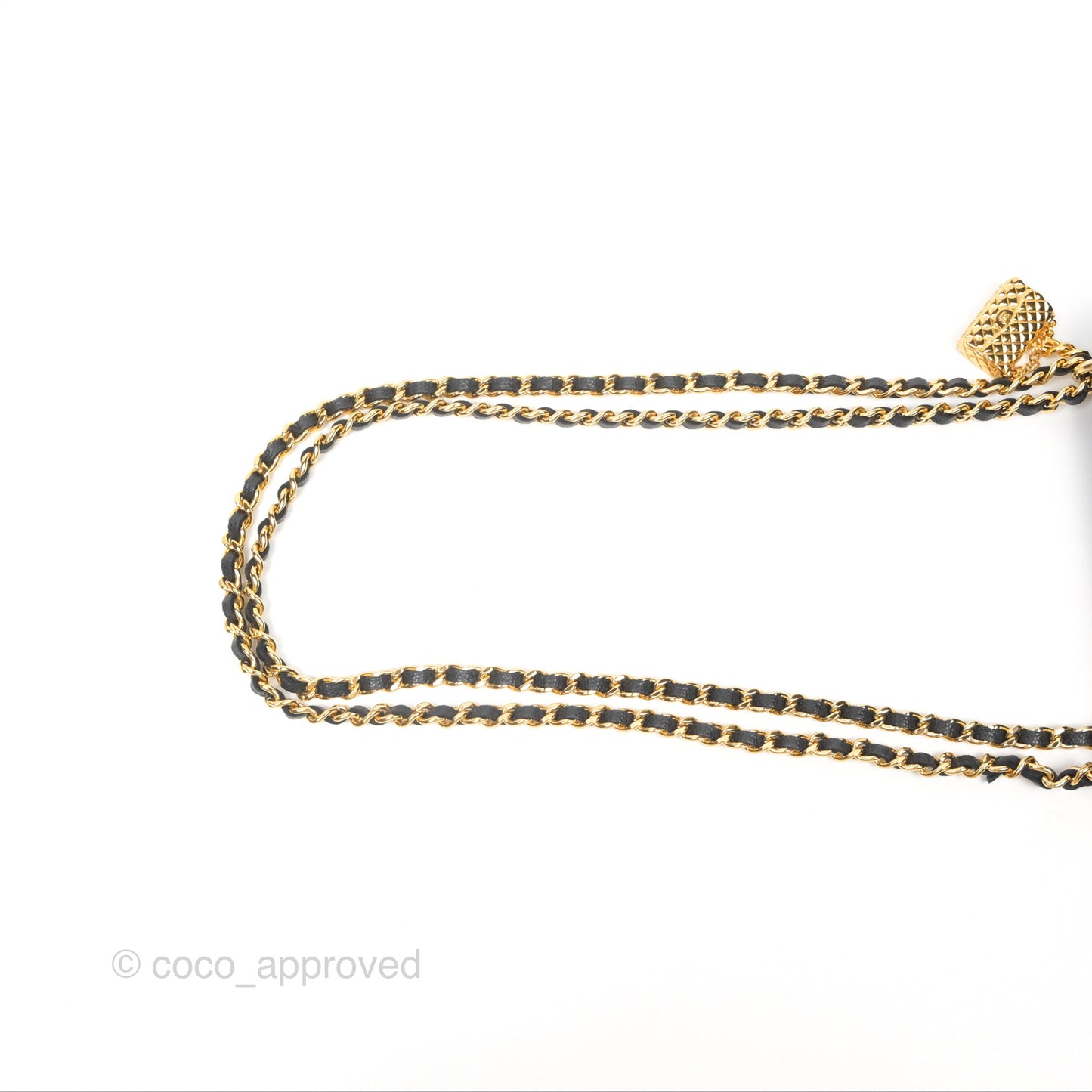 Chanel Mini WOC Bag Charm Black Caviar Gold Hardware