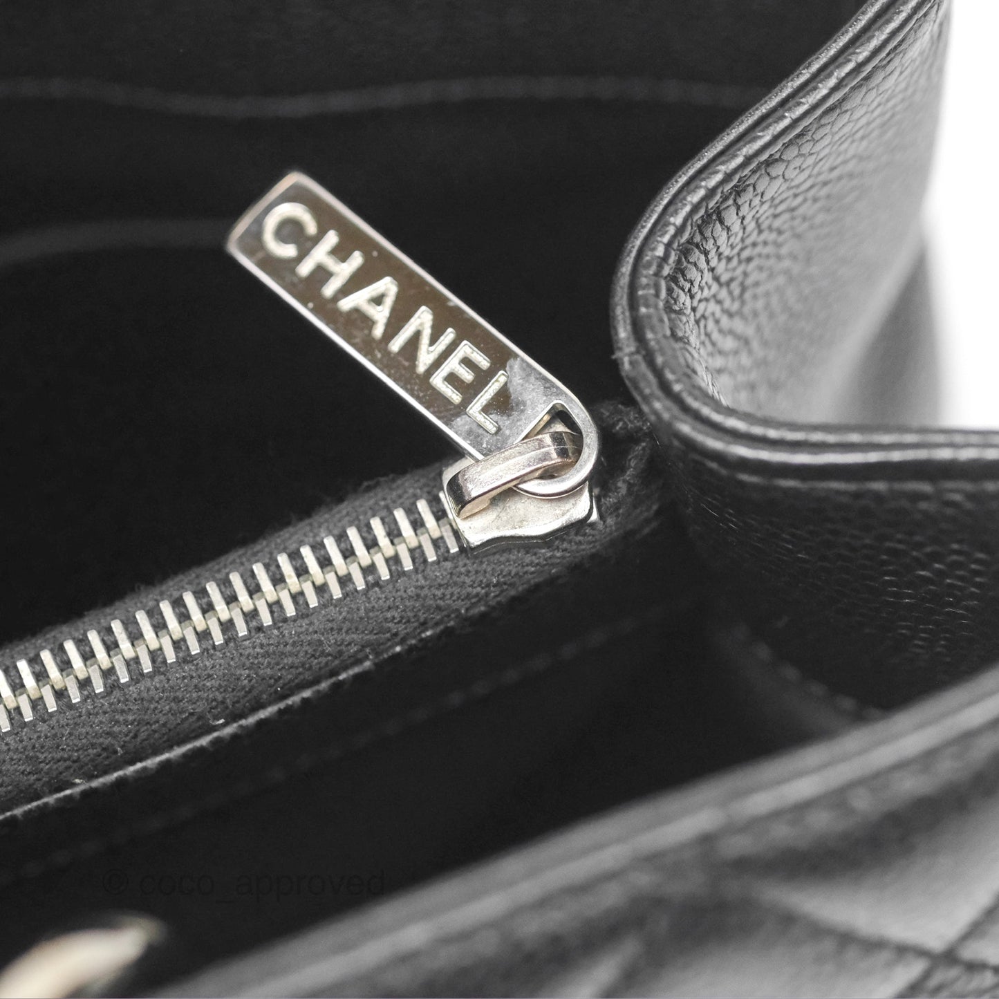 Chanel GST Black Caviar Silver Hardware